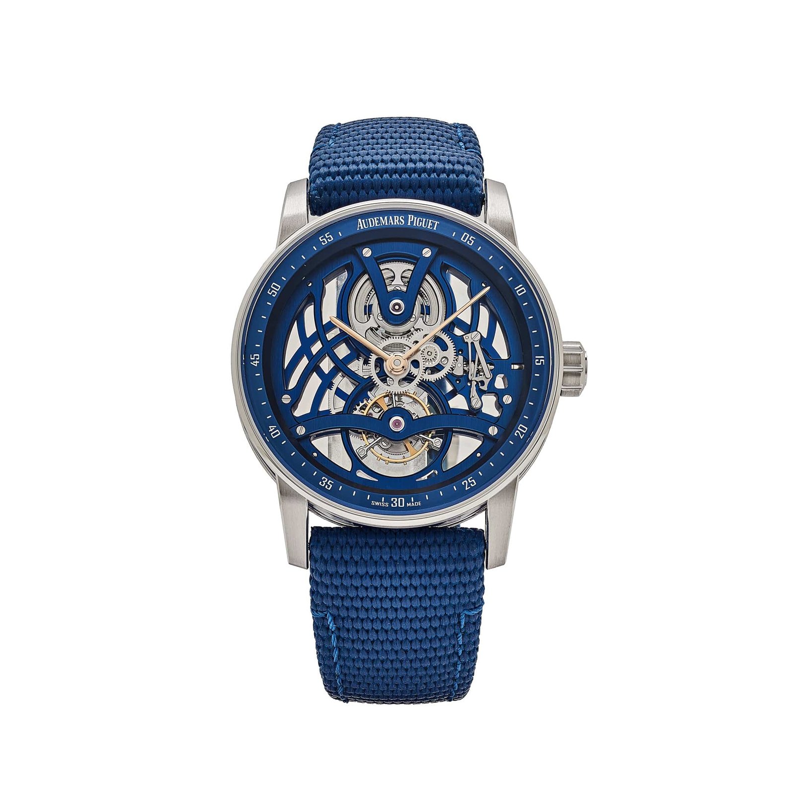 Code 11.59 Tourbillon Openworked White Gold Blue Ceramic Limited Edition