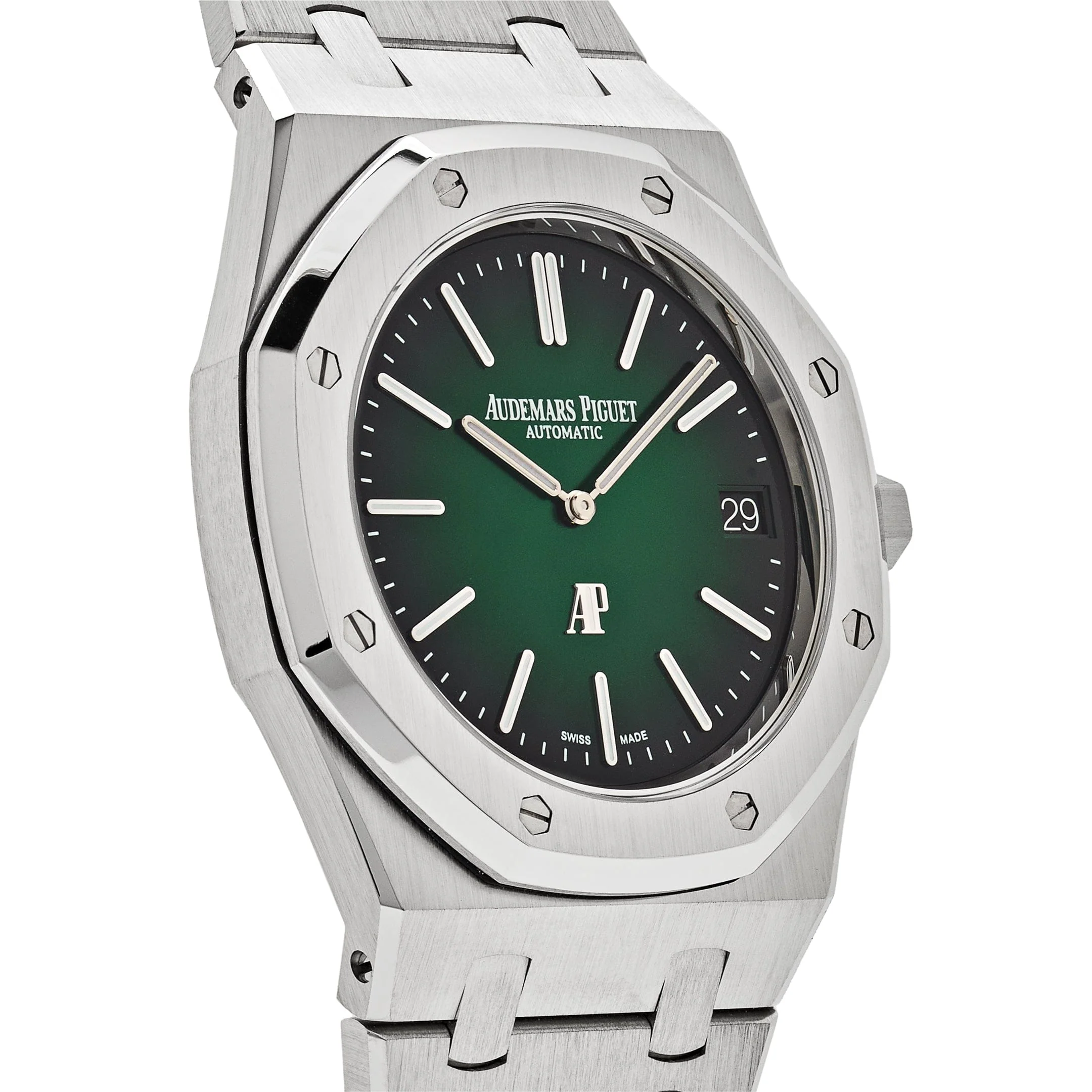 Royal Oak 'Jumbo' Extra-Thin Platinum Green Dial 3 Royal Oak 'Jumbo' Extra-Thin Platinum Green Dial - Image 3