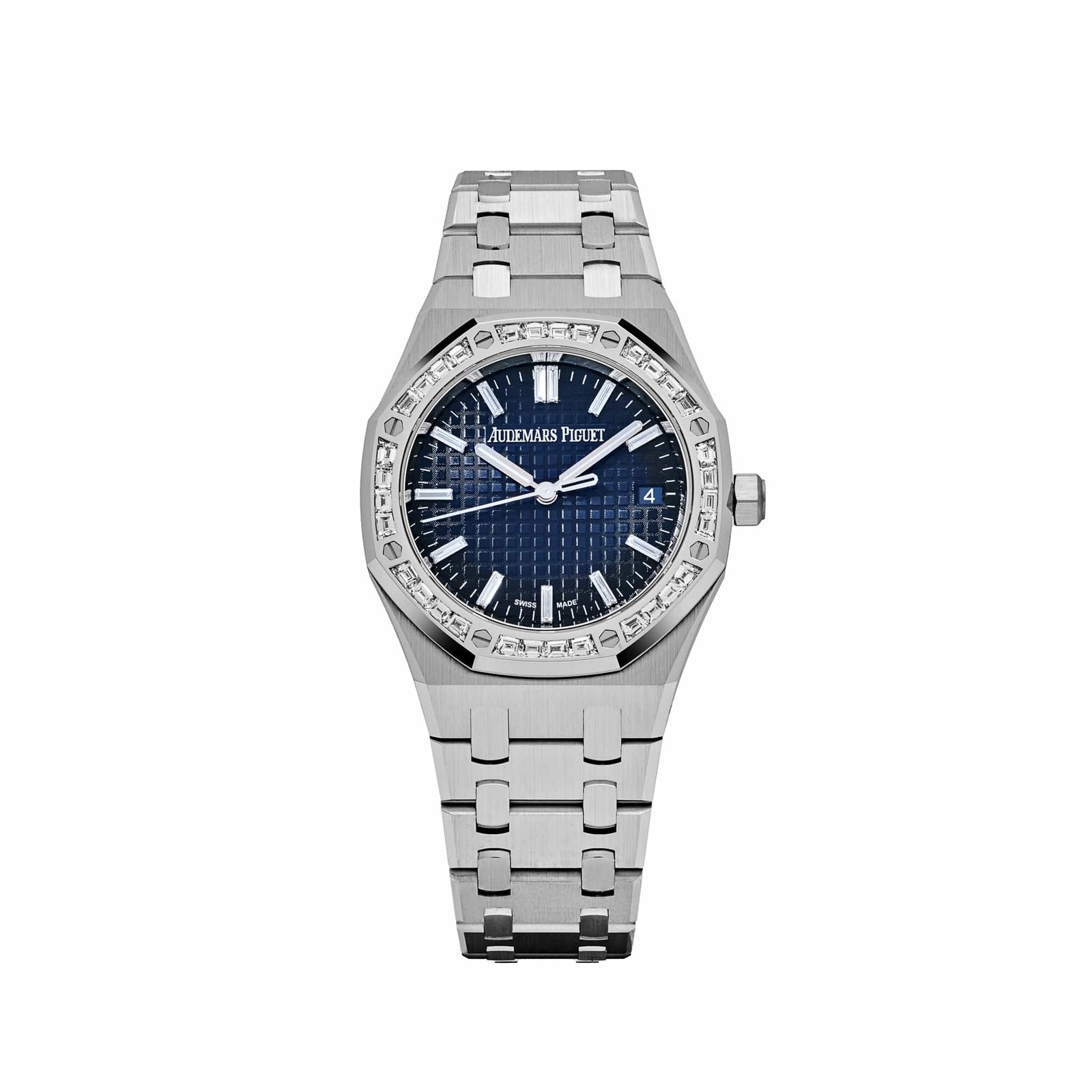 Royal Oak White Gold Diamond Bezel Smoked Blue Dial (2024)