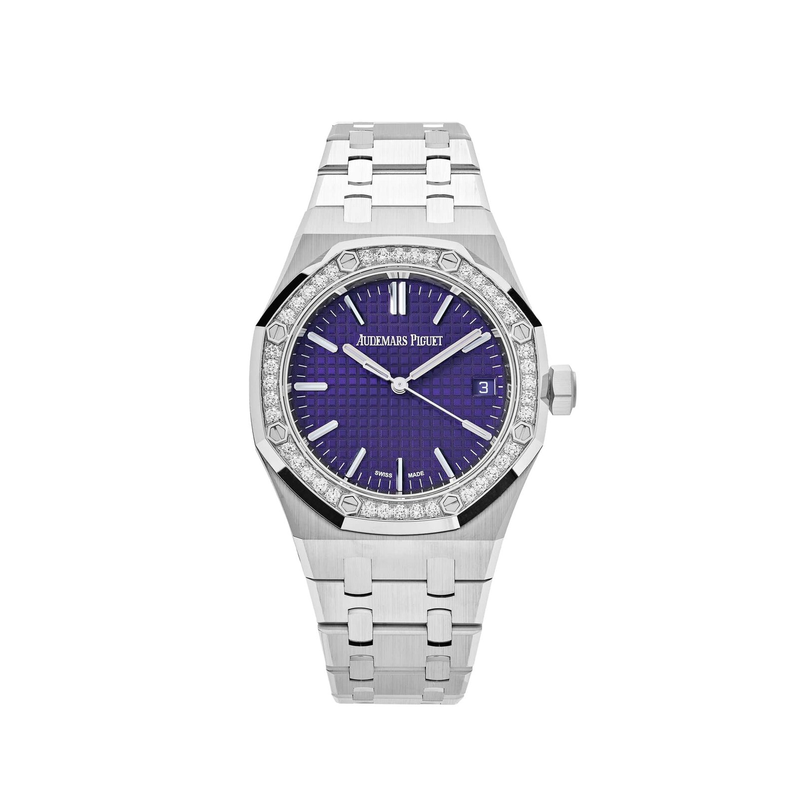 Royal Oak White Gold Purple Dial Diamond Bezel Special Edition