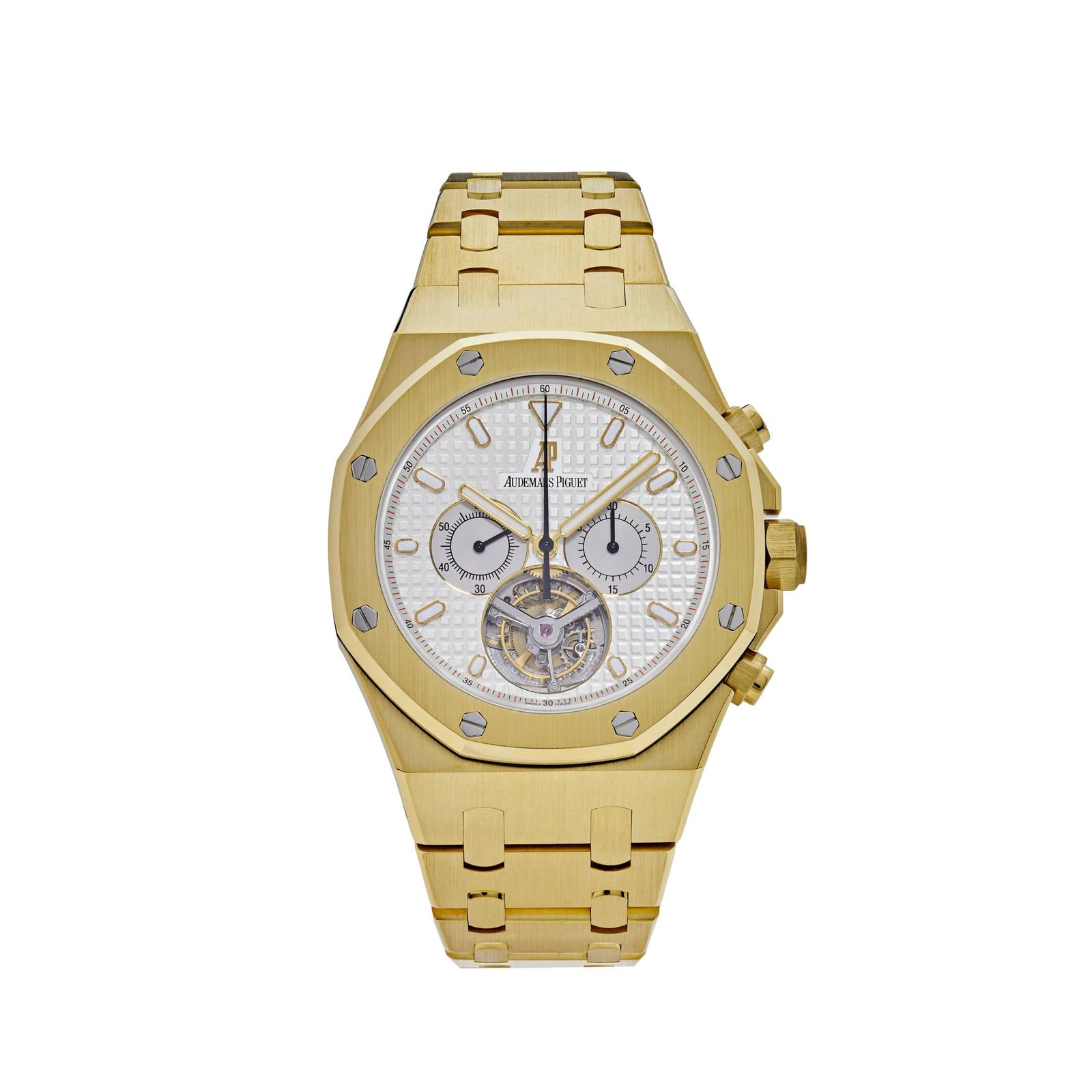 Royal Oak Chronograph 'Tourbillon' Yellow Gold Silver Dial (2004)