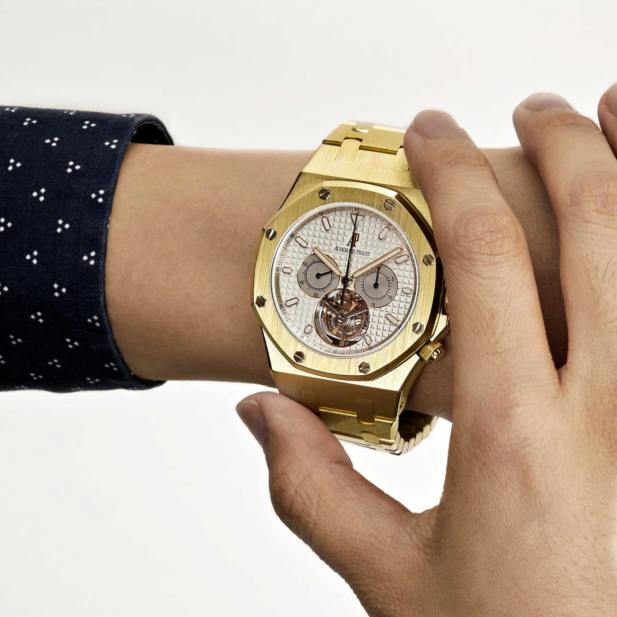Royal Oak Chronograph 'Tourbillon' Yellow Gold Silver Dial (2004) 2 Royal Oak Chronograph 'Tourbillon' Yellow Gold Silver Dial (2004) - Image 2