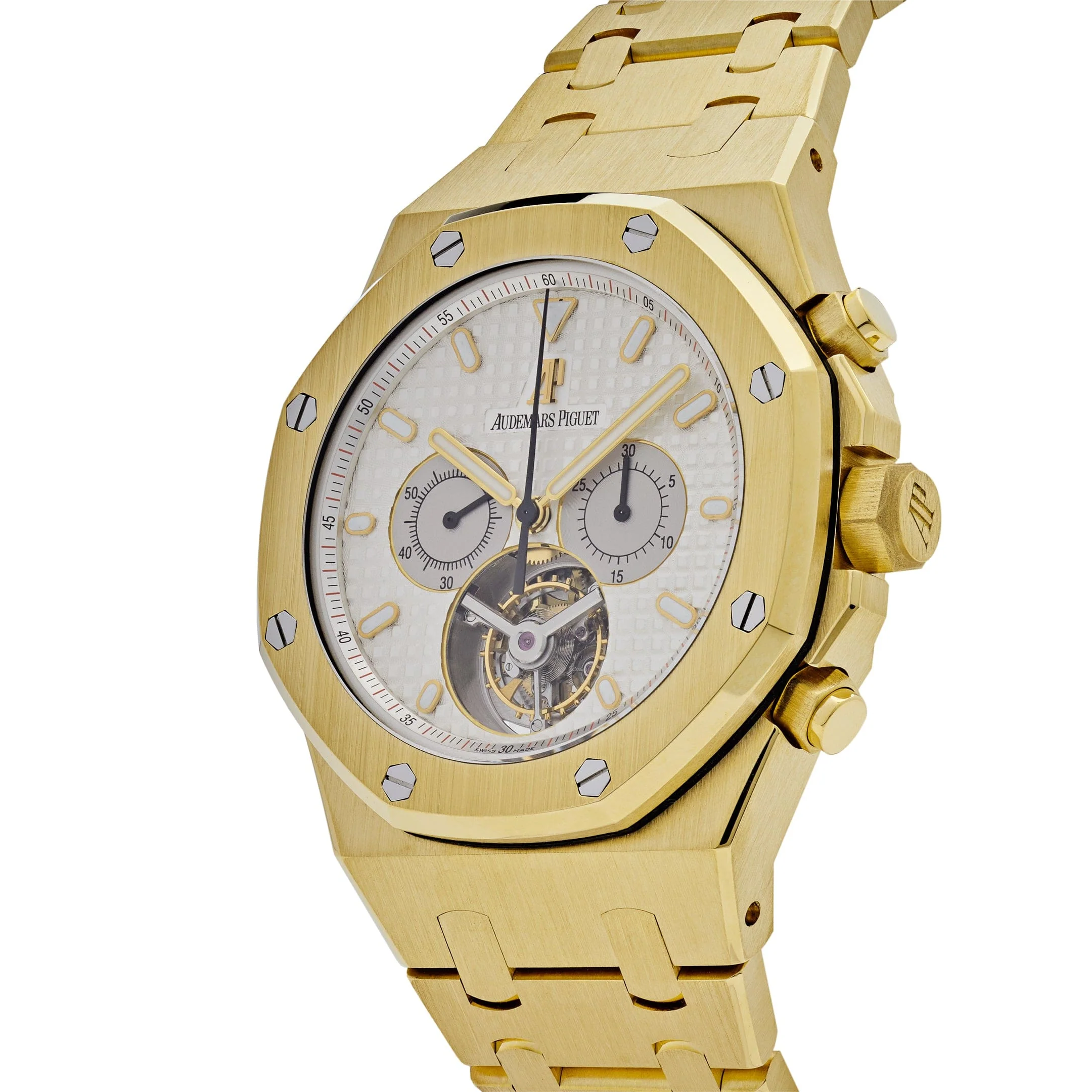 Royal Oak Chronograph 'Tourbillon' Yellow Gold Silver Dial (2004) 3 Royal Oak Chronograph 'Tourbillon' Yellow Gold Silver Dial (2004) - Image 3