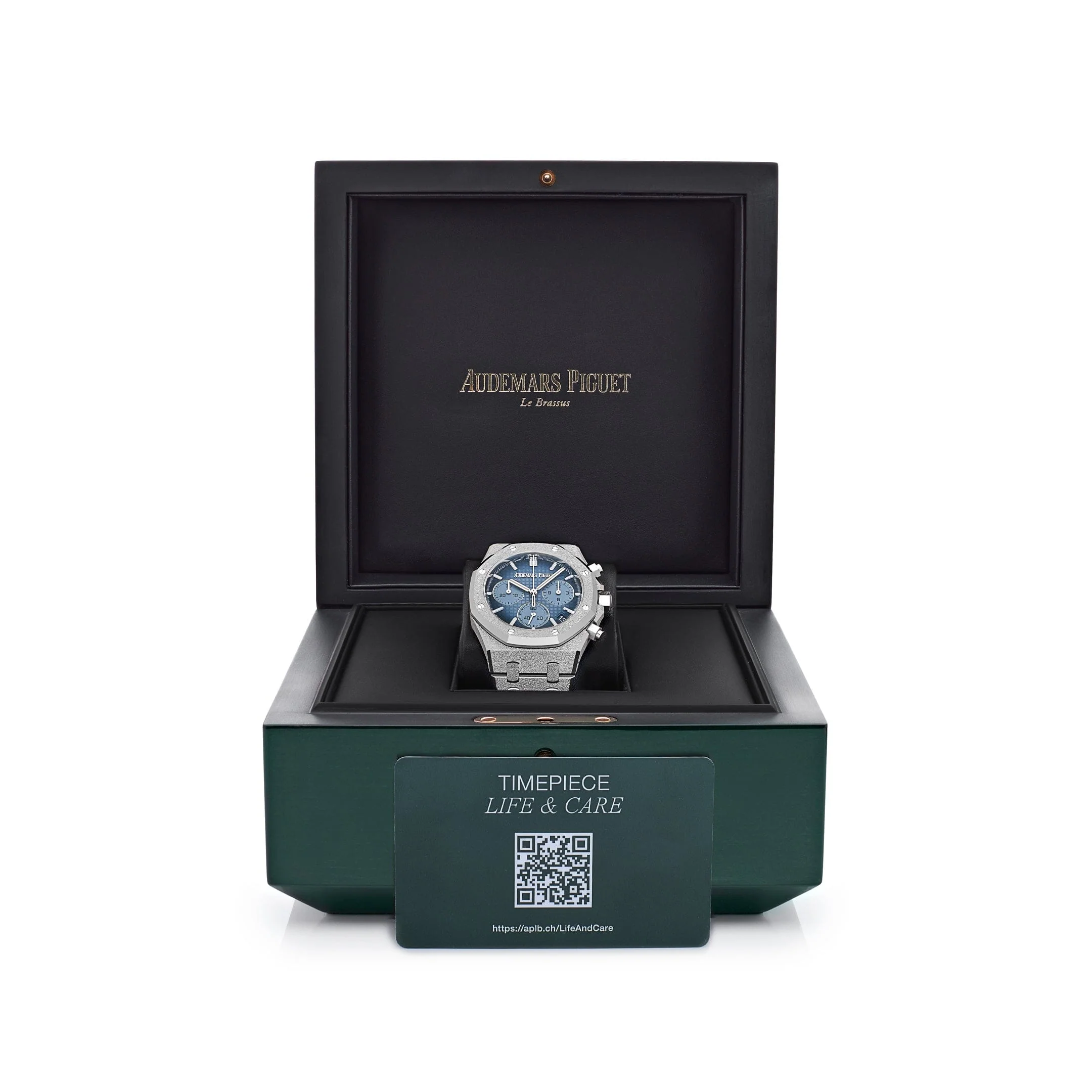 Royal Oak Chronograph Frosted White Gold Blue Dial 7 Royal Oak Chronograph Frosted White Gold Blue Dial - Image 7
