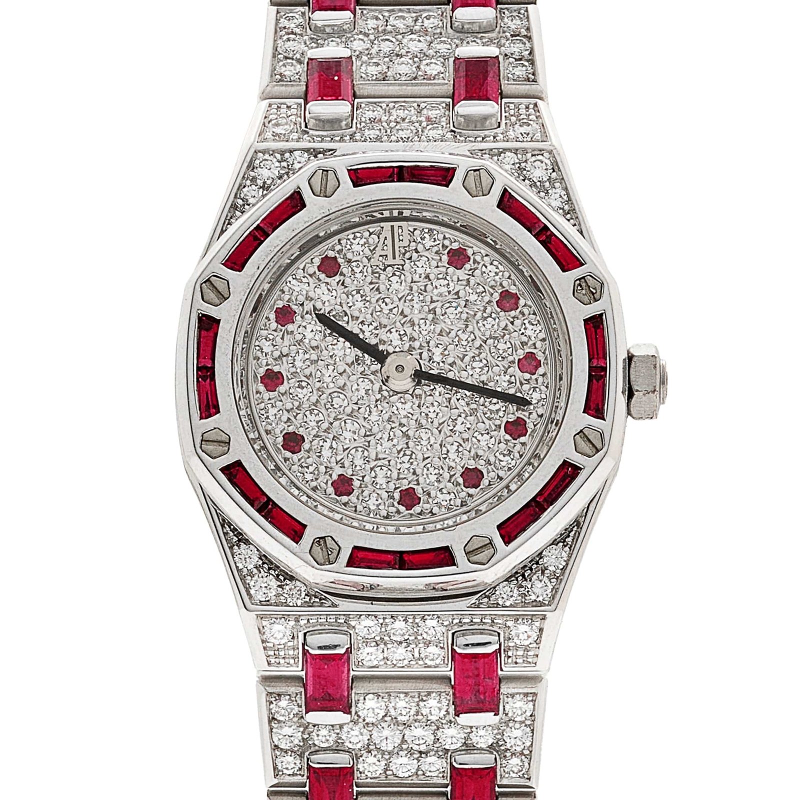 Royal Oak Ladies Vintage White Gold Diamond & Ruby Quartz (1997) 10 Royal Oak Ladies Vintage White Gold Diamond & Ruby Quartz (1997) - Image 10