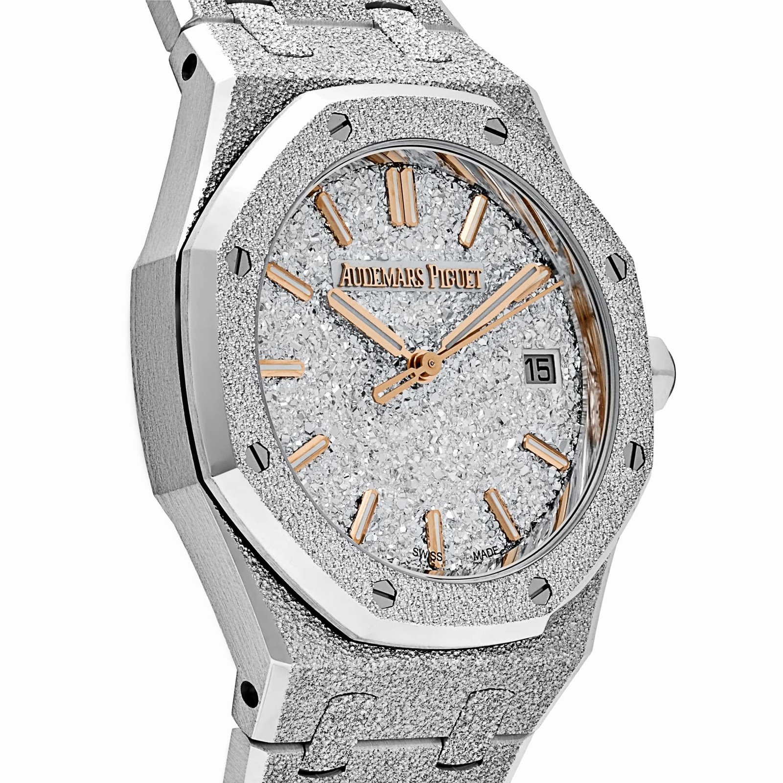 Royal Oak Frosted White Gold Crystal Sand Dial (2025) 3 Royal Oak Frosted White Gold Crystal Sand Dial (2025) - Image 3