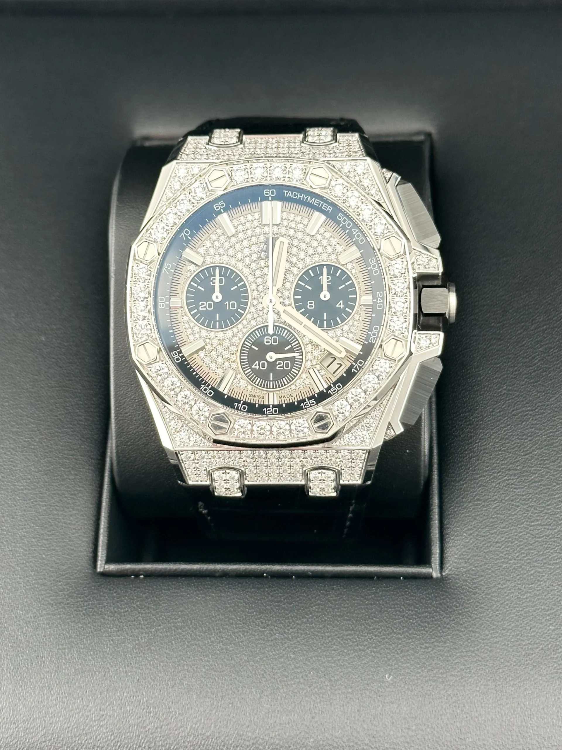 Royal Oak Offshore Chronograph White Gold Diamond Case & Bezel 8 Royal Oak Offshore Chronograph White Gold Diamond Case & Bezel - Image 8
