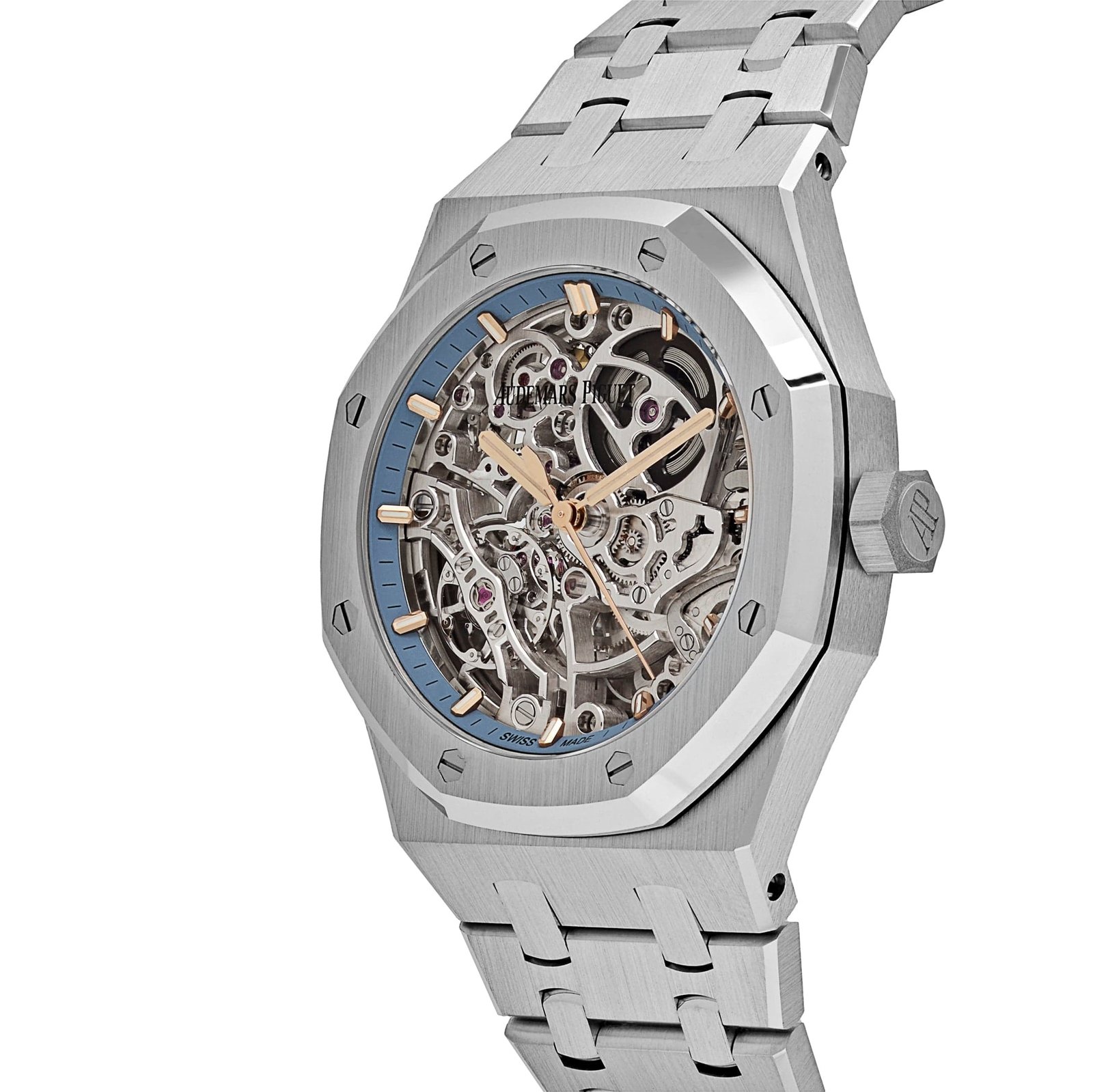 Royal Oak Double Balance Wheel Openworked White Gold Blue Bezel 3 Royal Oak Double Balance Wheel Openworked White Gold Blue Bezel - Image 3