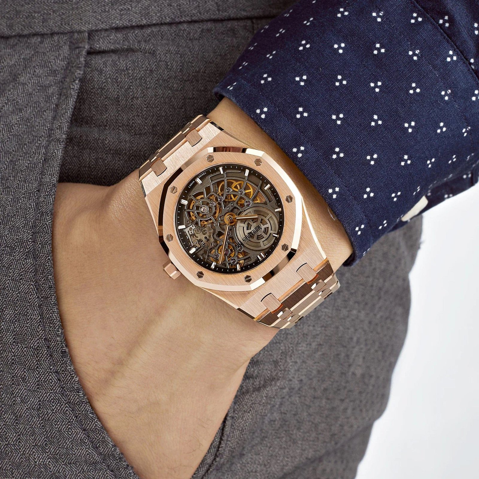 Royal Oak Openworked 'Jumbo' Extra-Thin Rose Gold 5 Royal Oak Openworked 'Jumbo' Extra-Thin Rose Gold - Image 5
