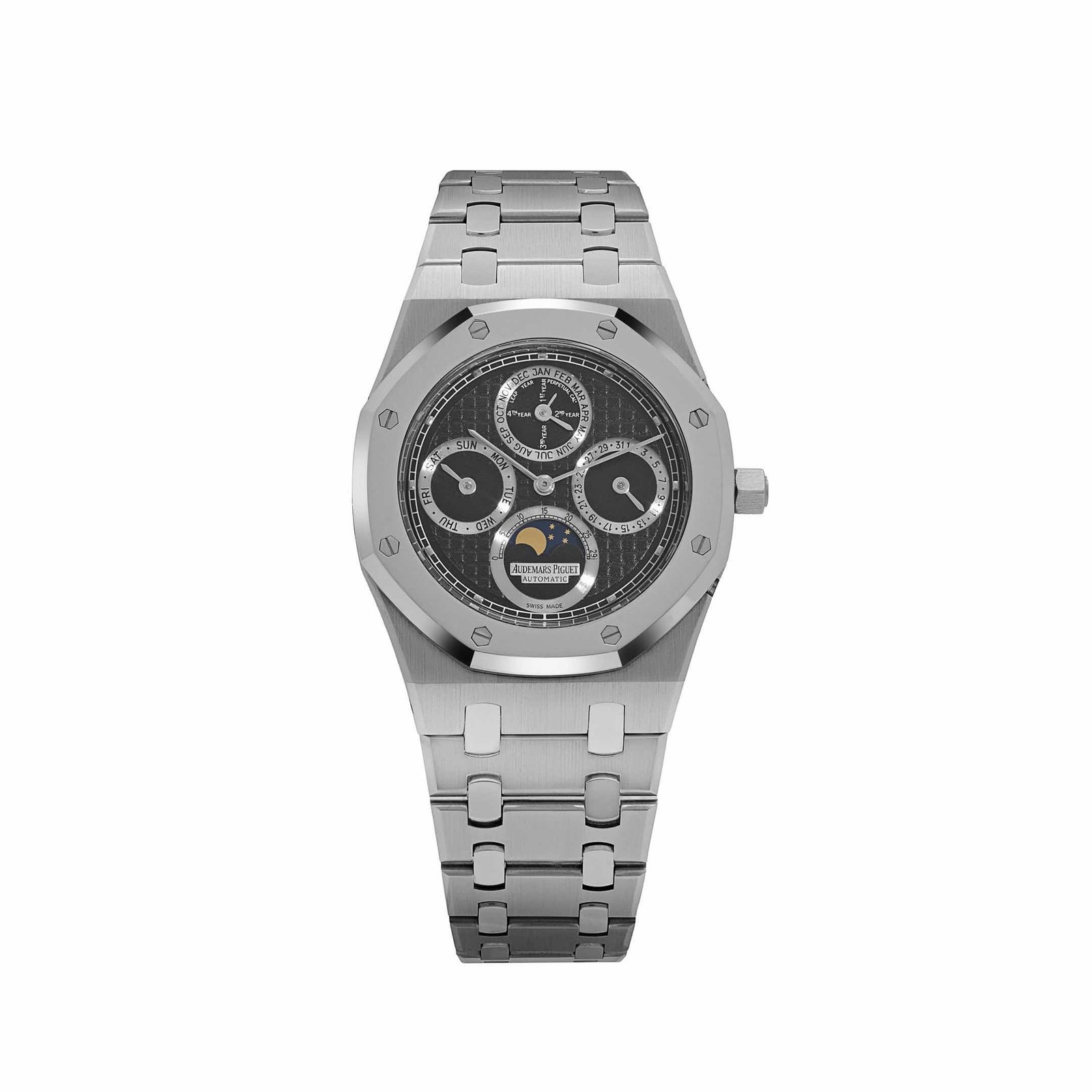 Royal Oak Perpetual Calendar Steel & Platinum Black Dial