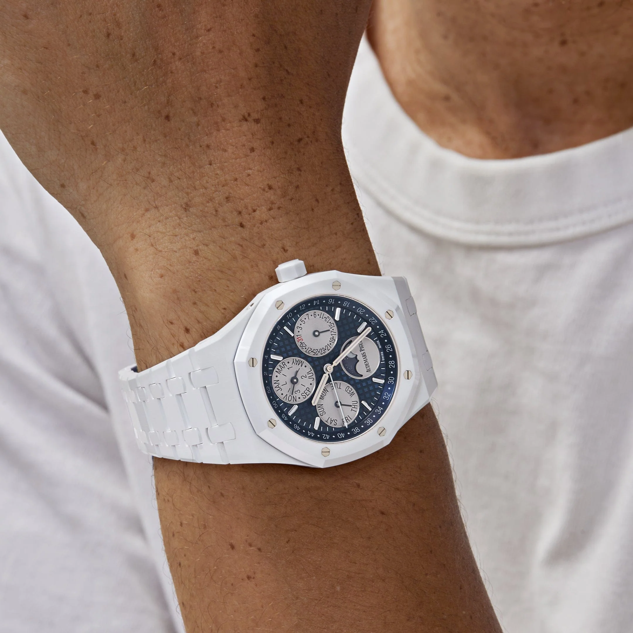 Royal Oak Perpetual Calendar White Ceramic Blue Dial 2 Royal Oak Perpetual Calendar White Ceramic Blue Dial - Image 2