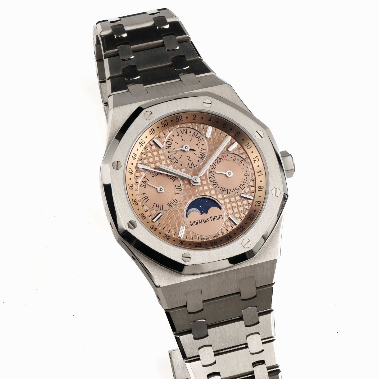 Royal Oak Perpetual Calendar Titanium Salmon Dial Limited Edition 12 Royal Oak Perpetual Calendar Titanium Salmon Dial Limited Edition - Image 12