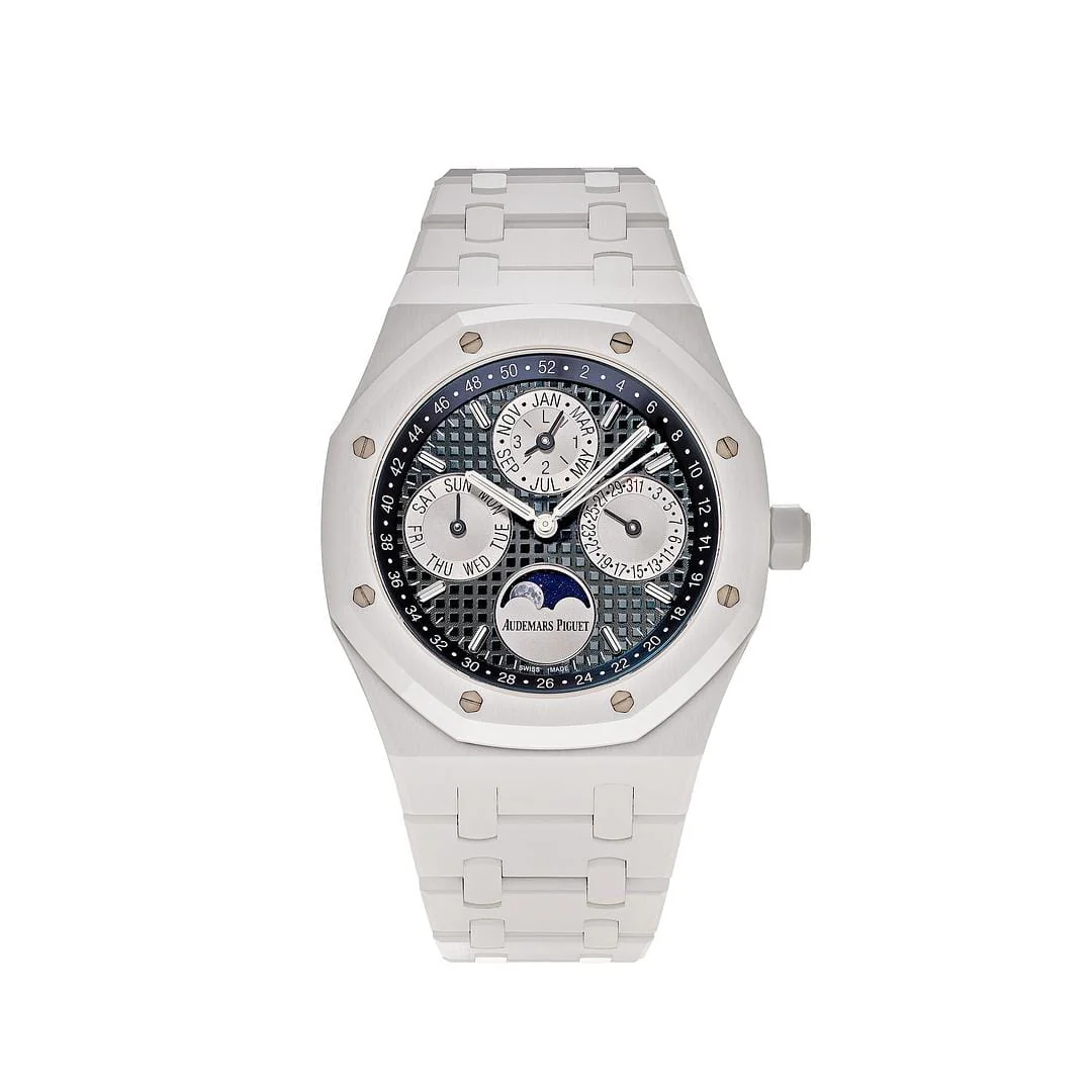 Royal Oak Perpetual Calendar White Ceramic Blue Dial