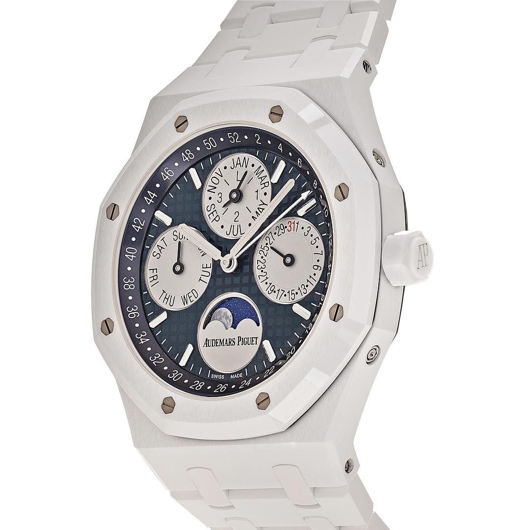 Royal Oak Perpetual Calendar White Ceramic Blue Dial 5 Royal Oak Perpetual Calendar White Ceramic Blue Dial - Image 5