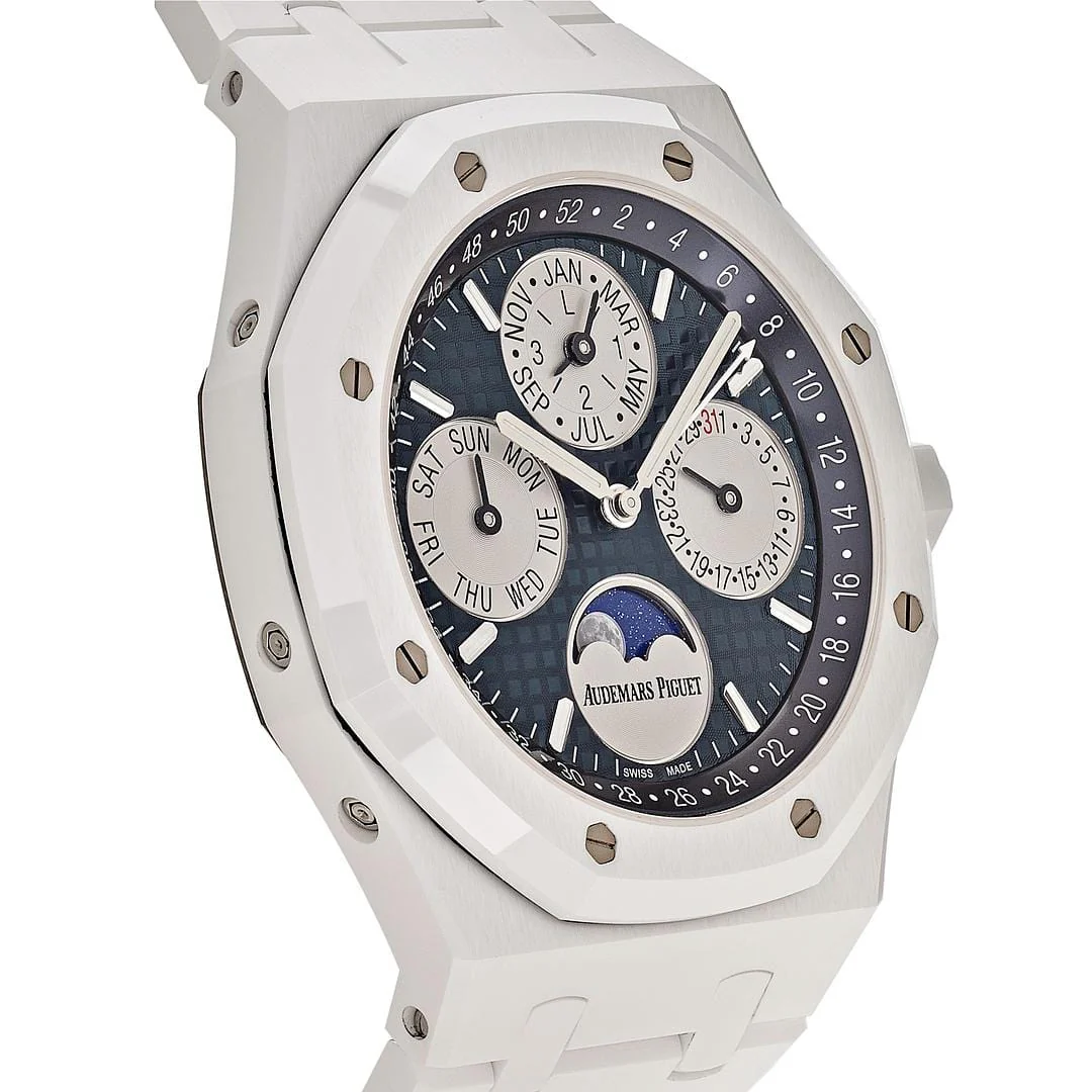 Royal Oak Perpetual Calendar White Ceramic Blue Dial 6 Royal Oak Perpetual Calendar White Ceramic Blue Dial - Image 6