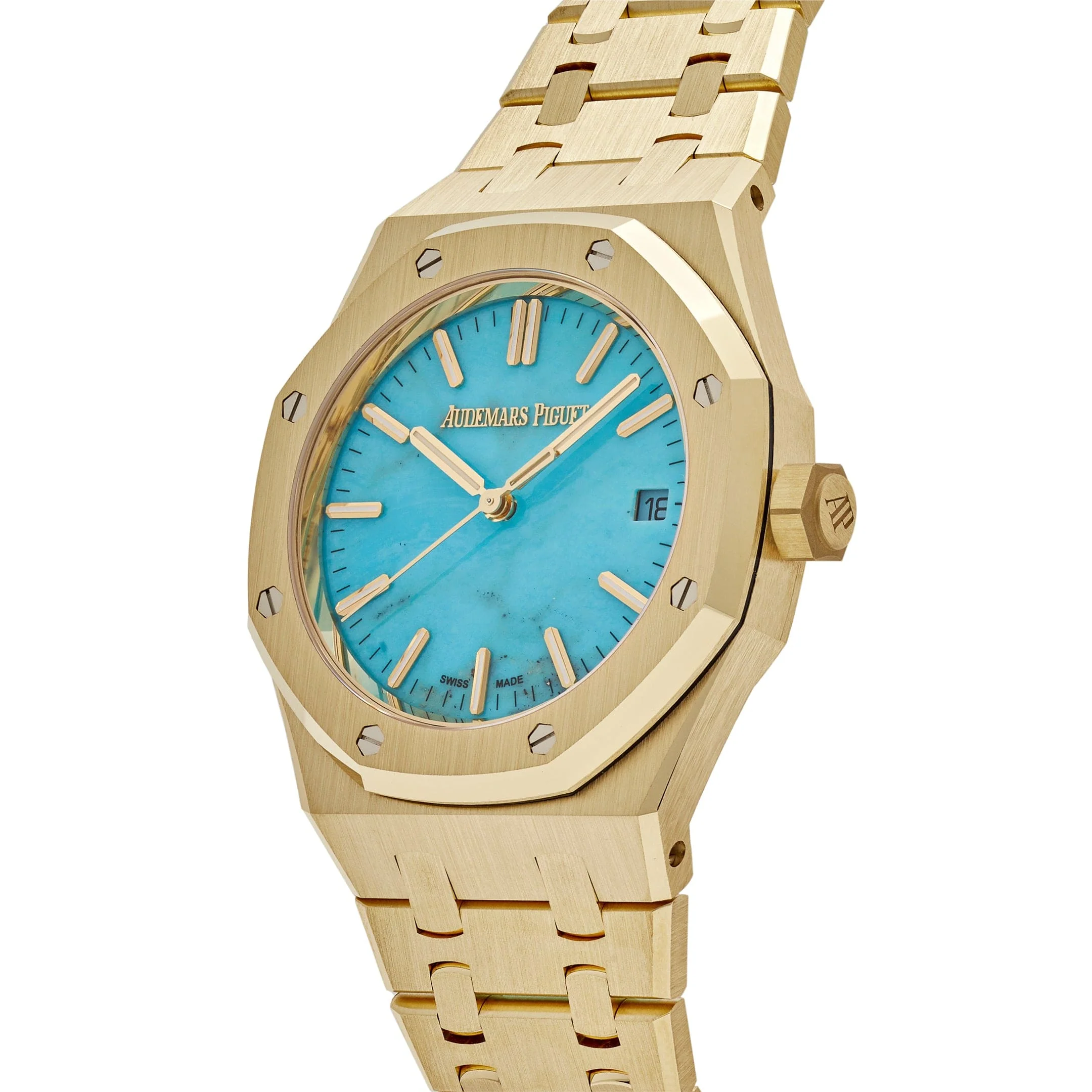 Royal Oak Selfwinding Yellow Gold Blue Turquoise Dial 7 Royal Oak Selfwinding Yellow Gold Blue Turquoise Dial - Image 7