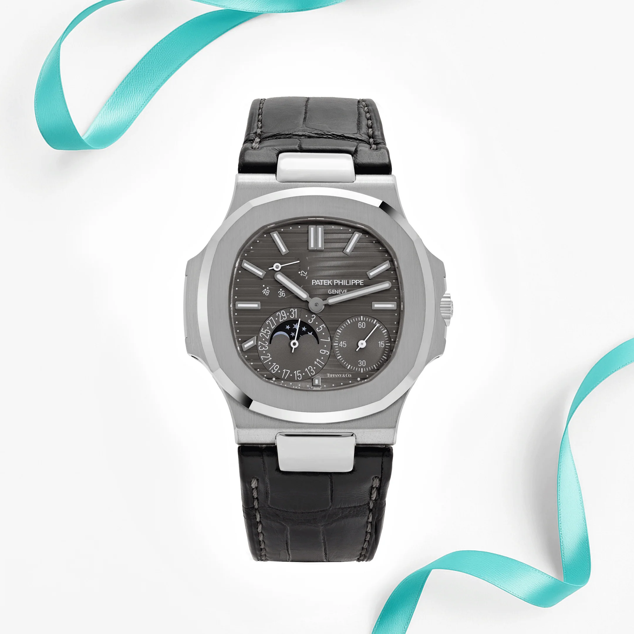 Nautilus 'Tiffany & Co.' White Gold Grey Dial Moon Phases (2023)