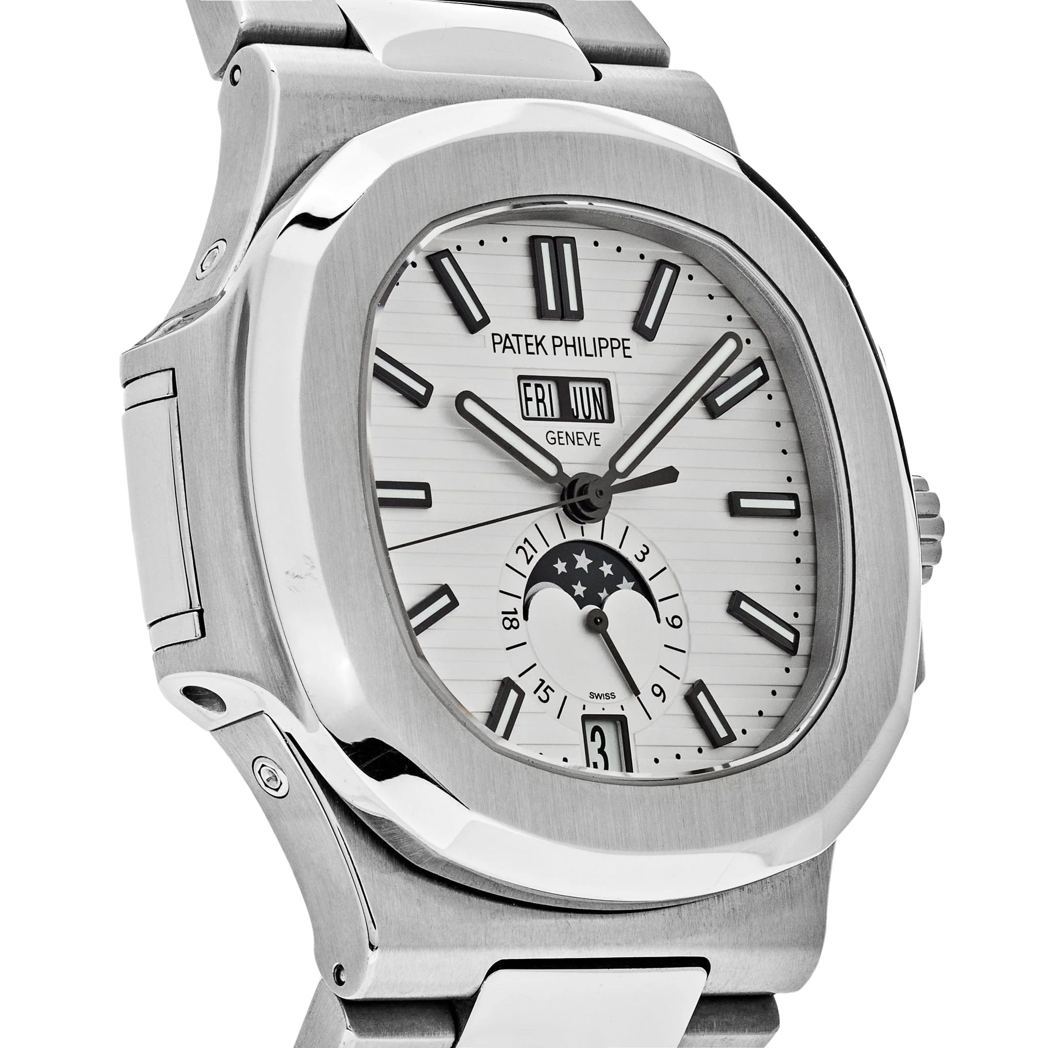 Nautilus Annual Calendar Moon Phases Stainless Steel White Dial 3 Nautilus Annual Calendar Moon Phases Stainless Steel White Dial - Image 3