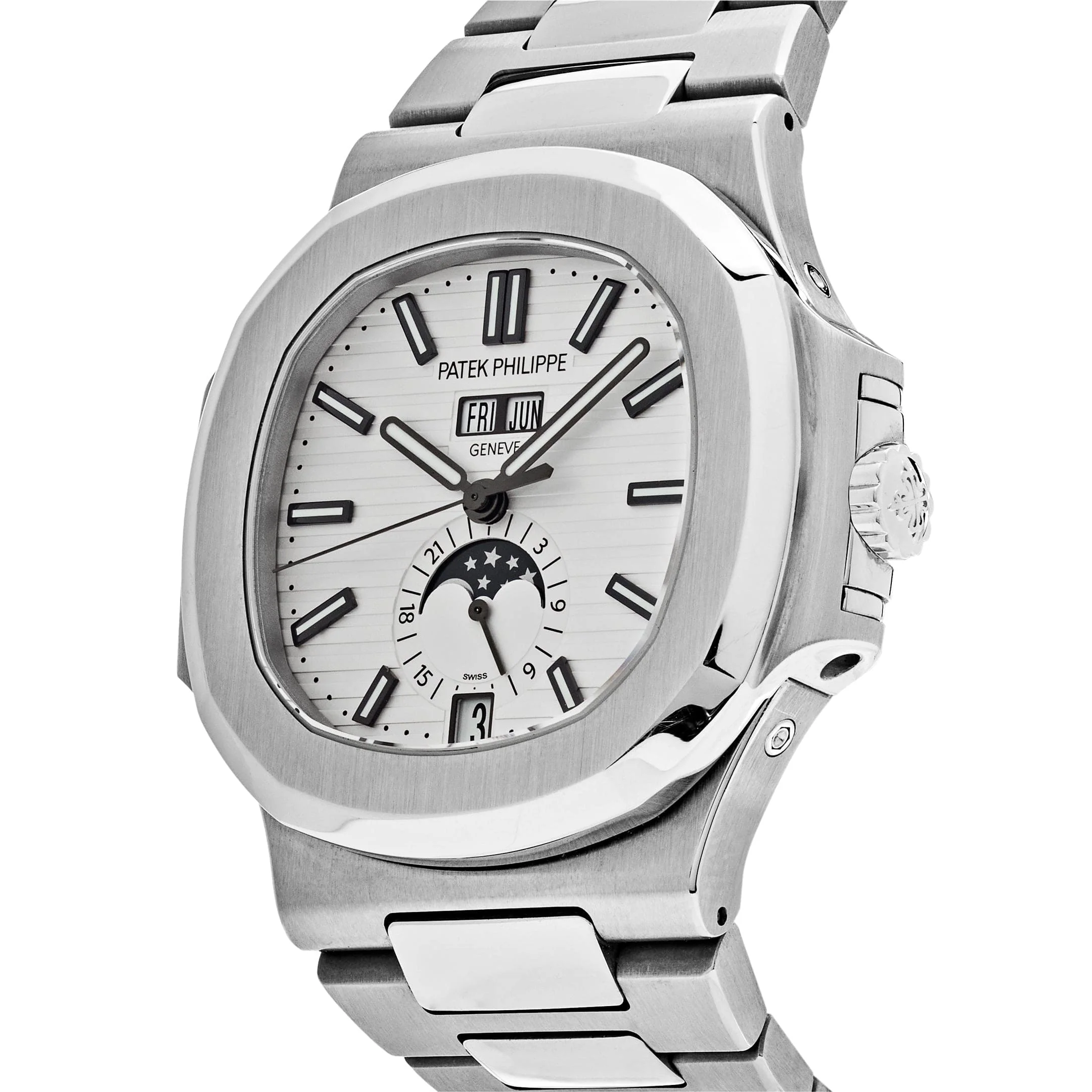 Nautilus Annual Calendar Moon Phases Stainless Steel White Dial 4 Nautilus Annual Calendar Moon Phases Stainless Steel White Dial - Image 4