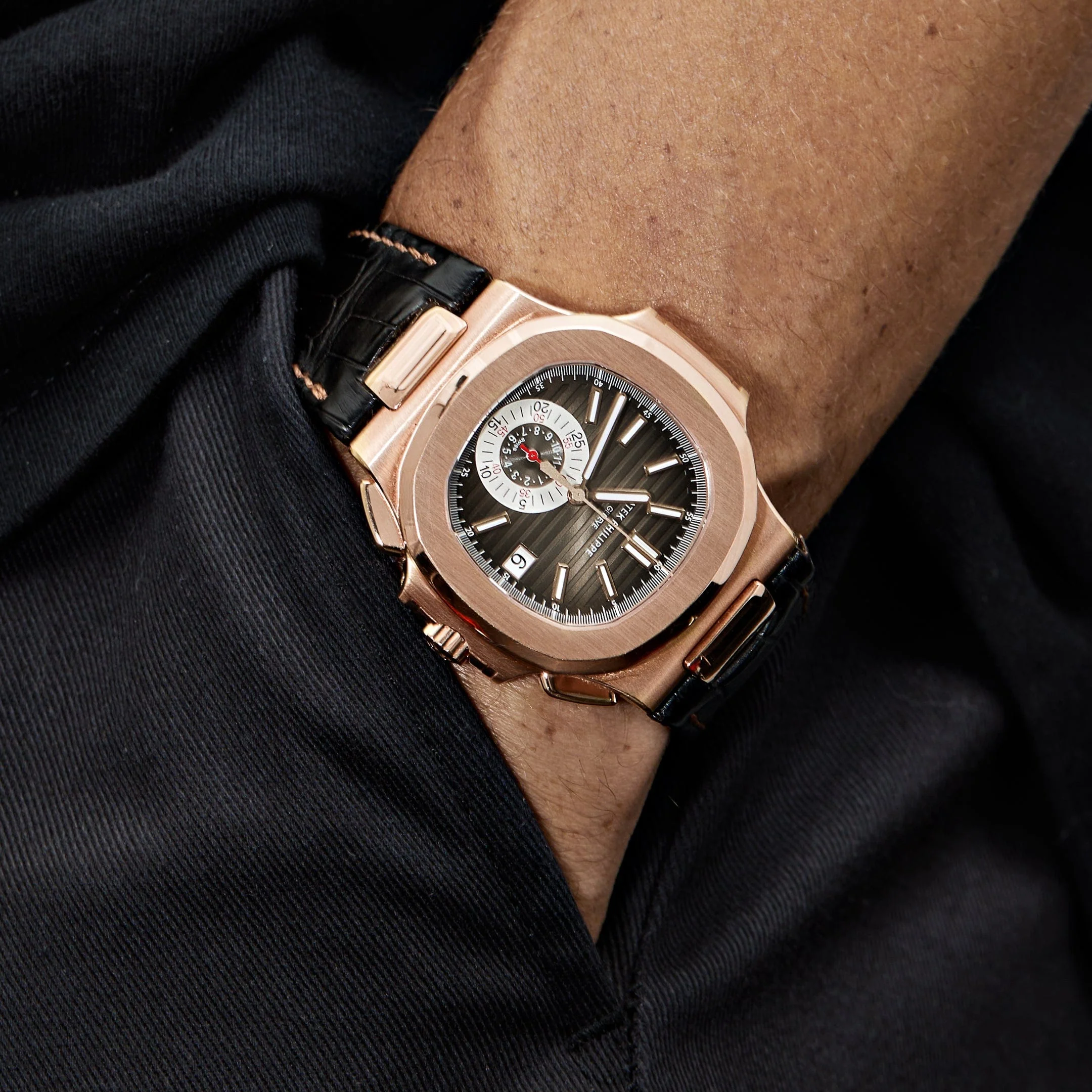 Nautilus 5980R-001 Chronograph Rose Gold Brown Dial 2 Nautilus 5980R-001 Chronograph Rose Gold Brown Dial - Image 2