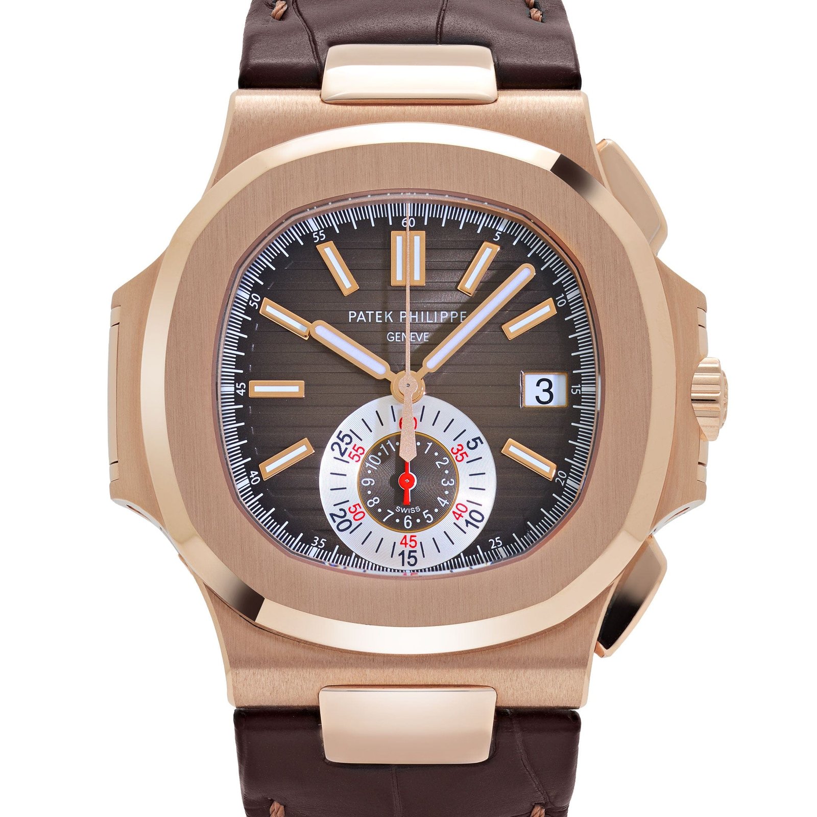 Nautilus 5980R-001 Chronograph Rose Gold Brown Dial 4 Nautilus 5980R-001 Chronograph Rose Gold Brown Dial - Image 4
