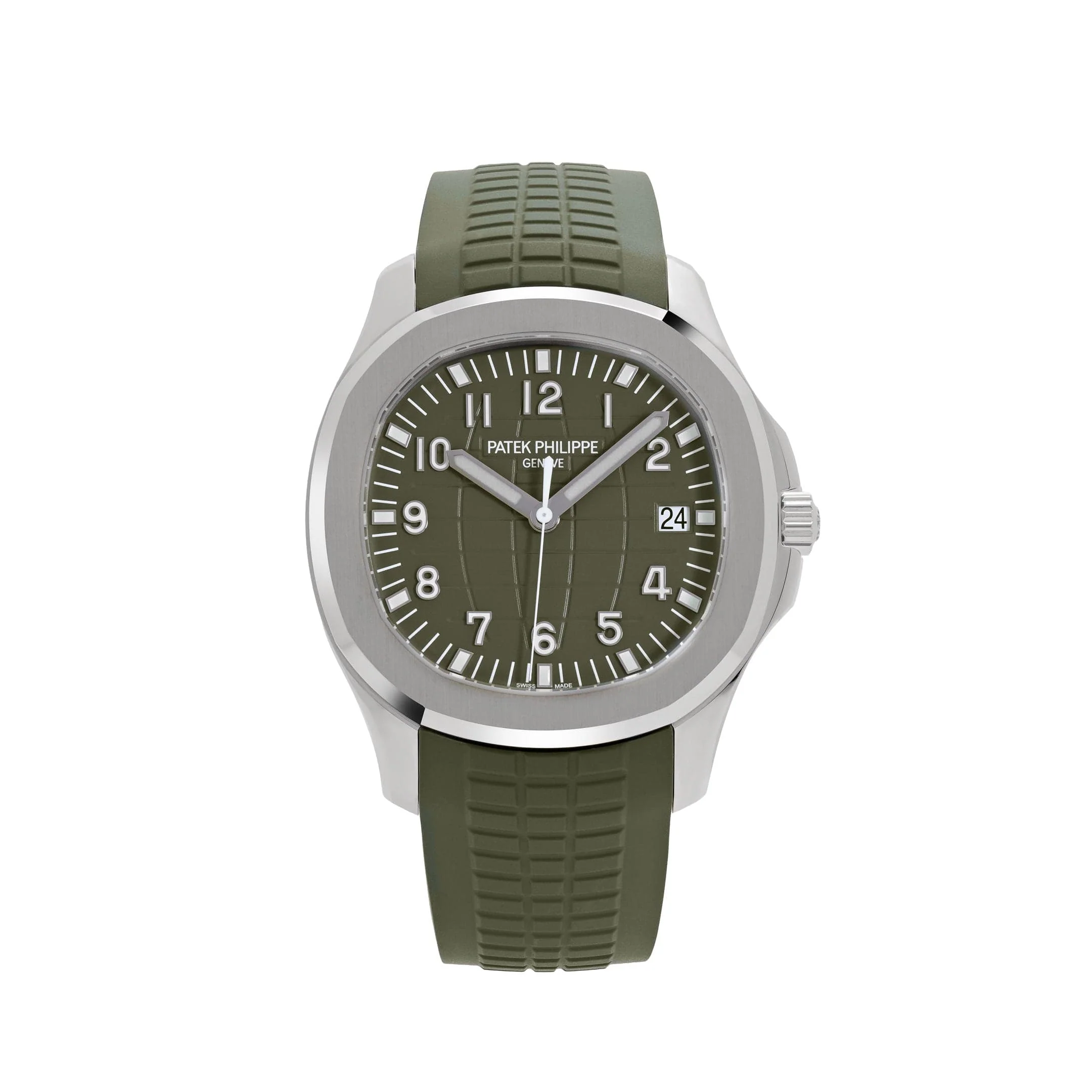 Aquanaut 'Jumbo' White Gold Khaki Green