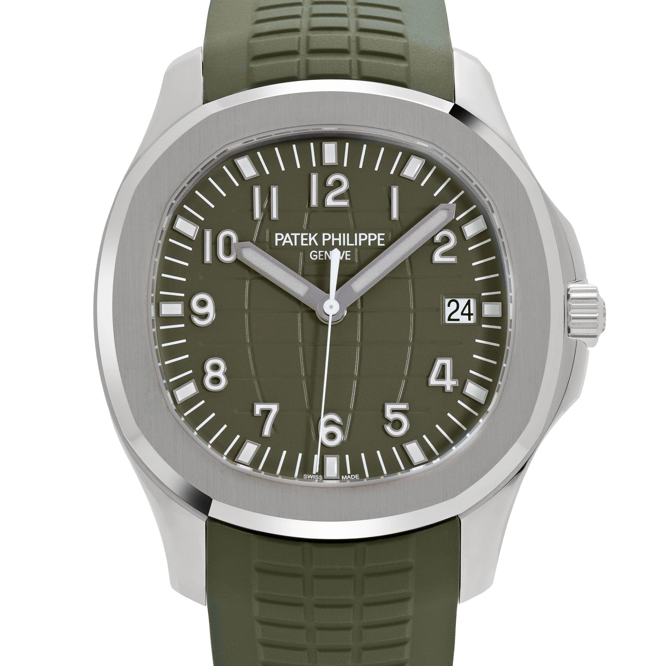 Aquanaut 'Jumbo' White Gold Khaki Green 5 Aquanaut 'Jumbo' White Gold Khaki Green - Image 5