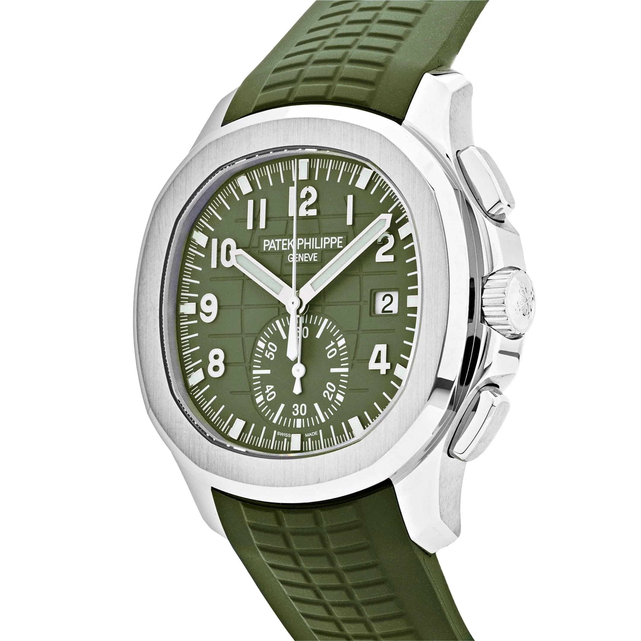 Aquanaut Chronograph White Gold Khaki Green Dial 4 Aquanaut Chronograph White Gold Khaki Green Dial - Image 4