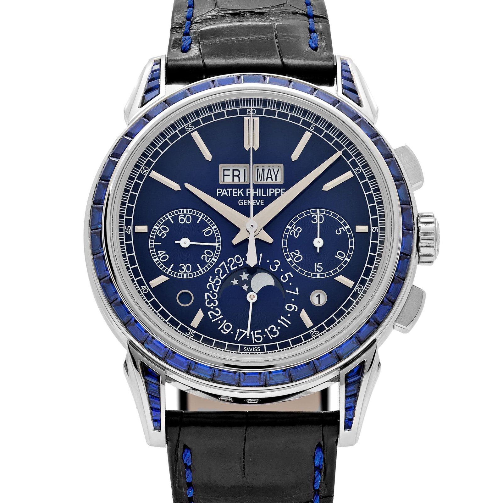 Grand Complications Perpetual Calendar Chronograph Platinum Baguette Sapphires 3 Grand Complications Perpetual Calendar Chronograph Platinum Baguette Sapphires - Image 3