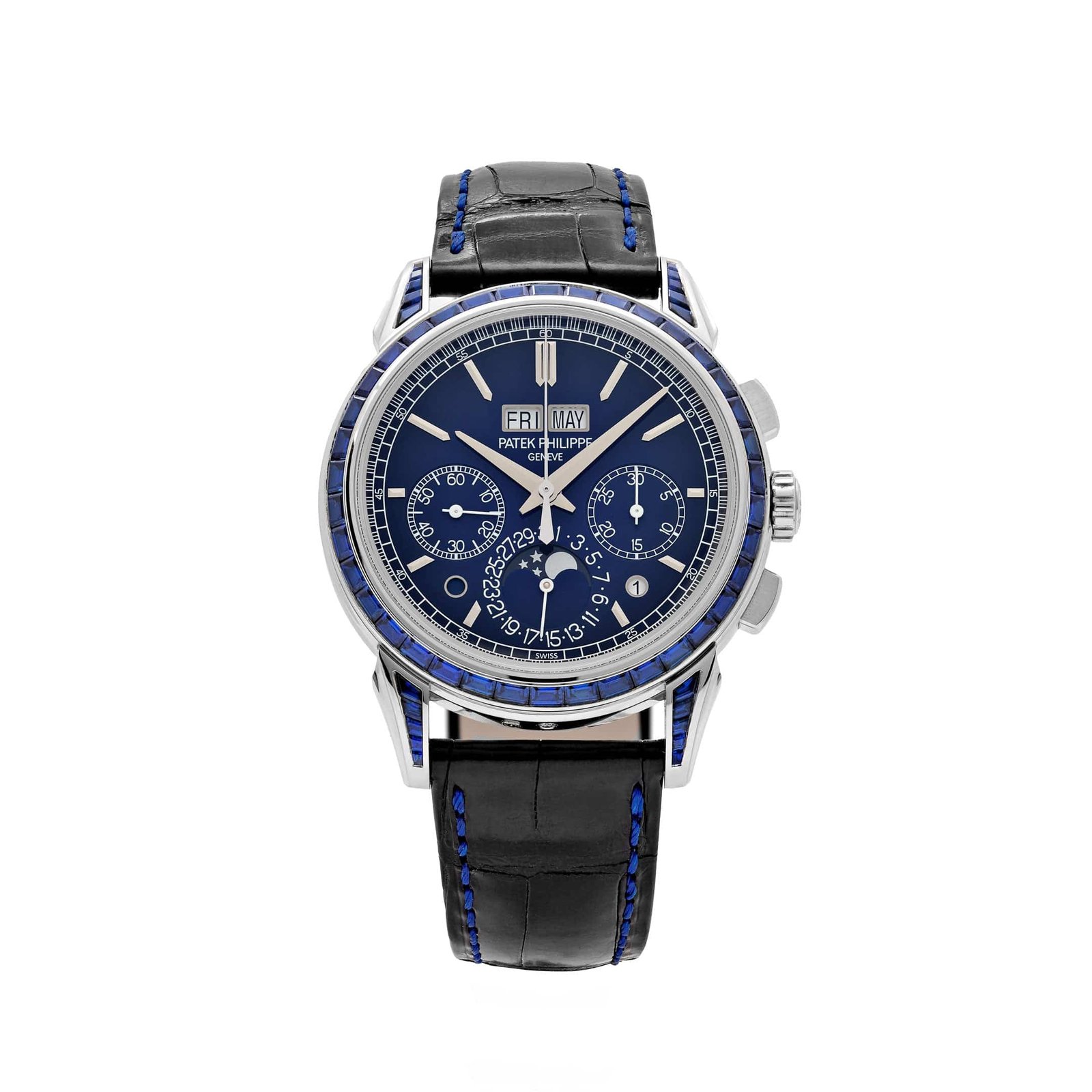 Grand Complications Perpetual Calendar Chronograph Platinum Baguette Sapphires