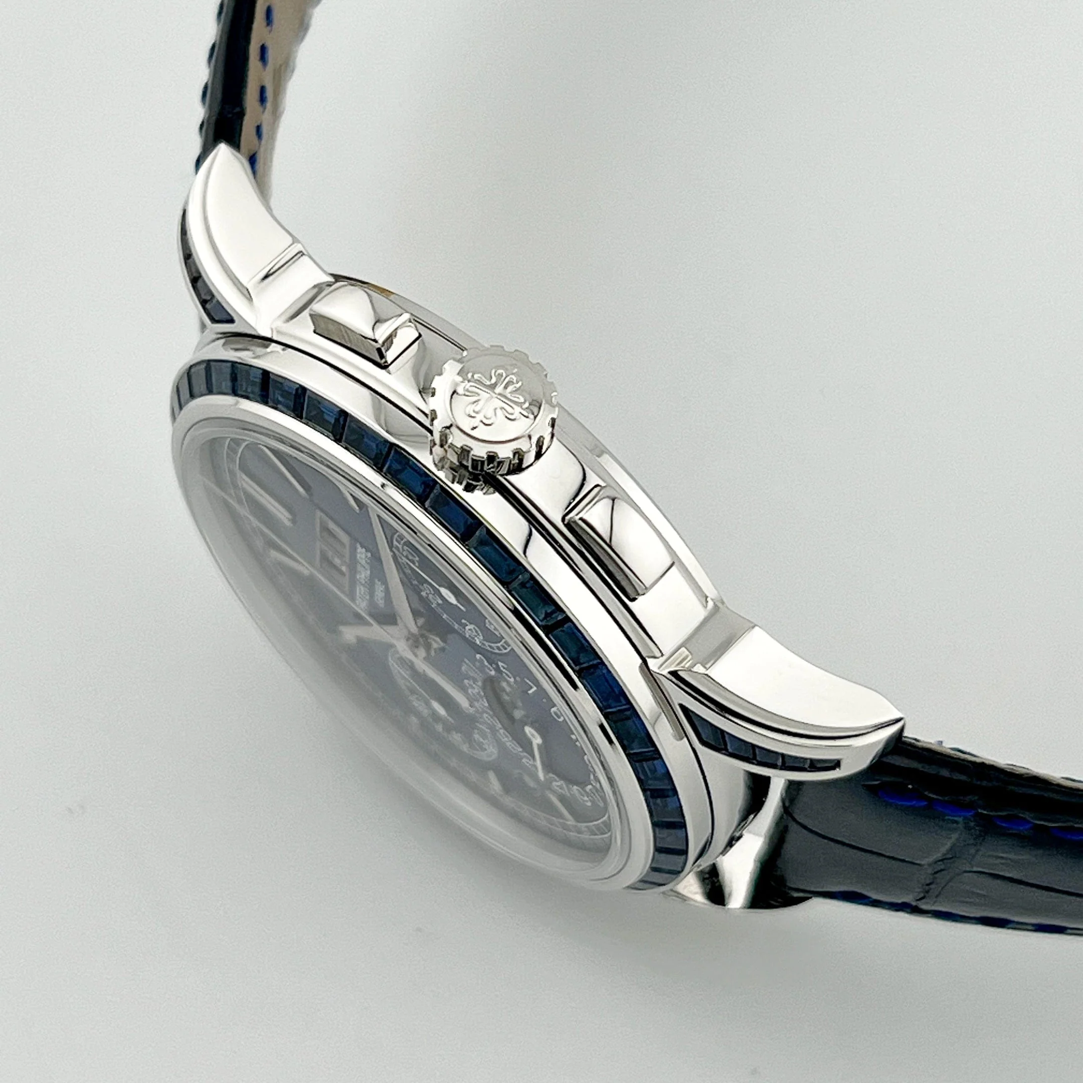 Grand Complications Perpetual Calendar Chronograph Platinum Baguette Sapphires 10 Grand Complications Perpetual Calendar Chronograph Platinum Baguette Sapphires - Image 10