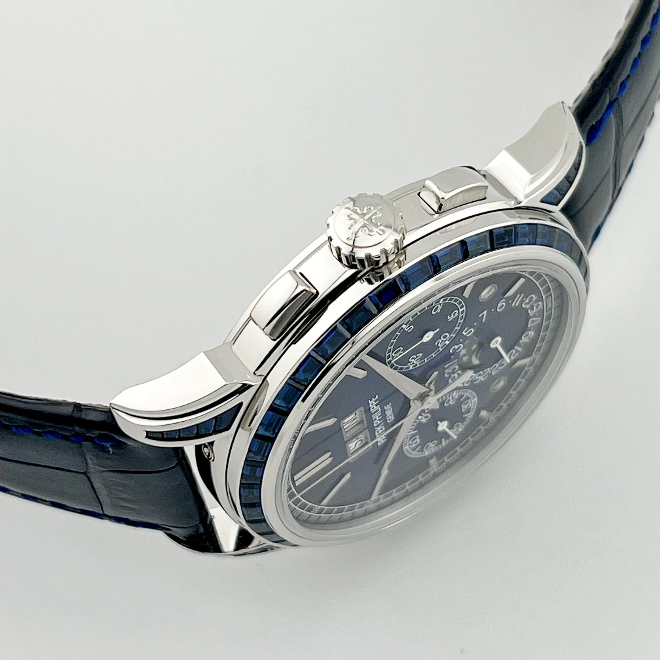 Grand Complications Perpetual Calendar Chronograph Platinum Baguette Sapphires 11 Grand Complications Perpetual Calendar Chronograph Platinum Baguette Sapphires - Image 11