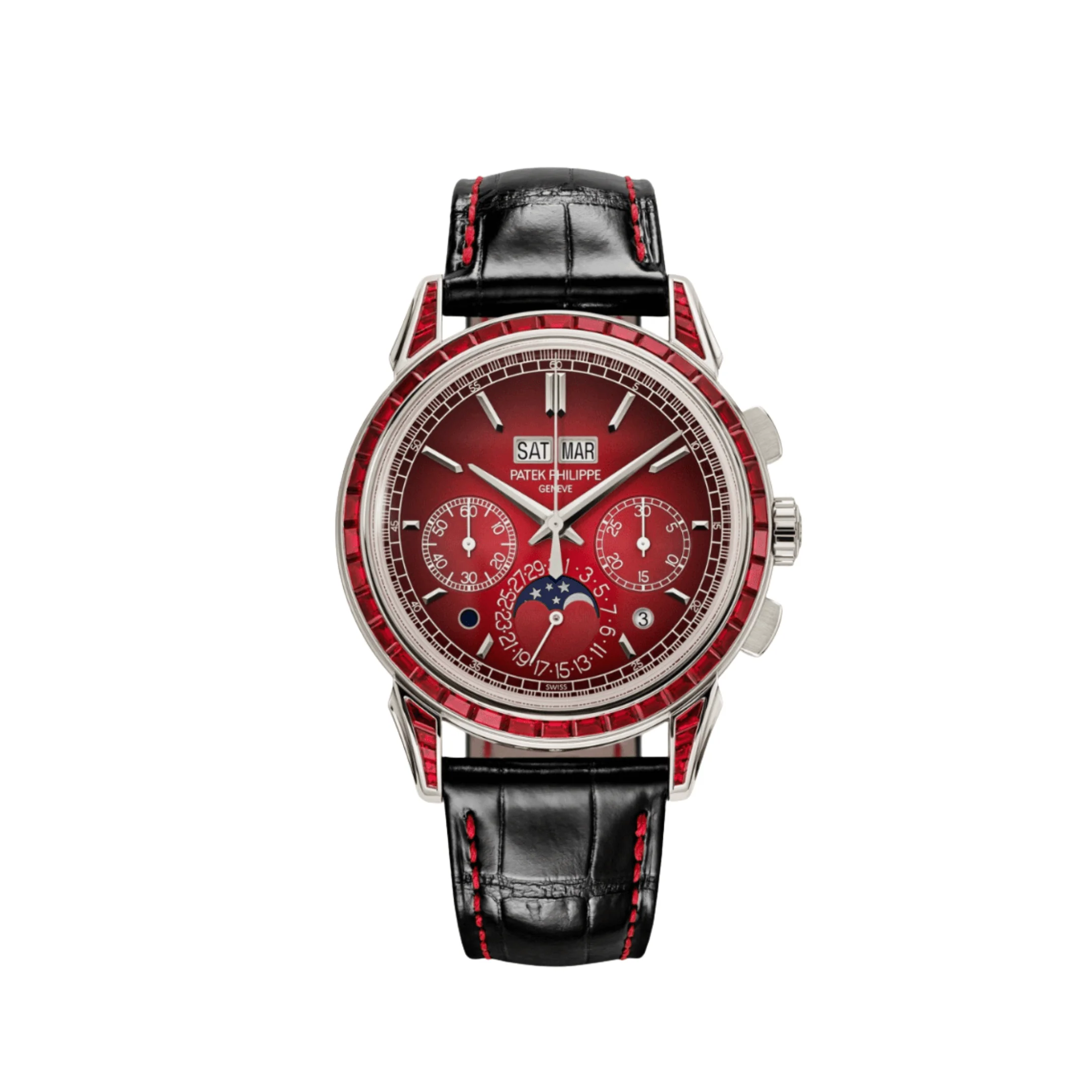 Grand Complications Perpetual Calendar Chronograph Platinum Baguette Rubies