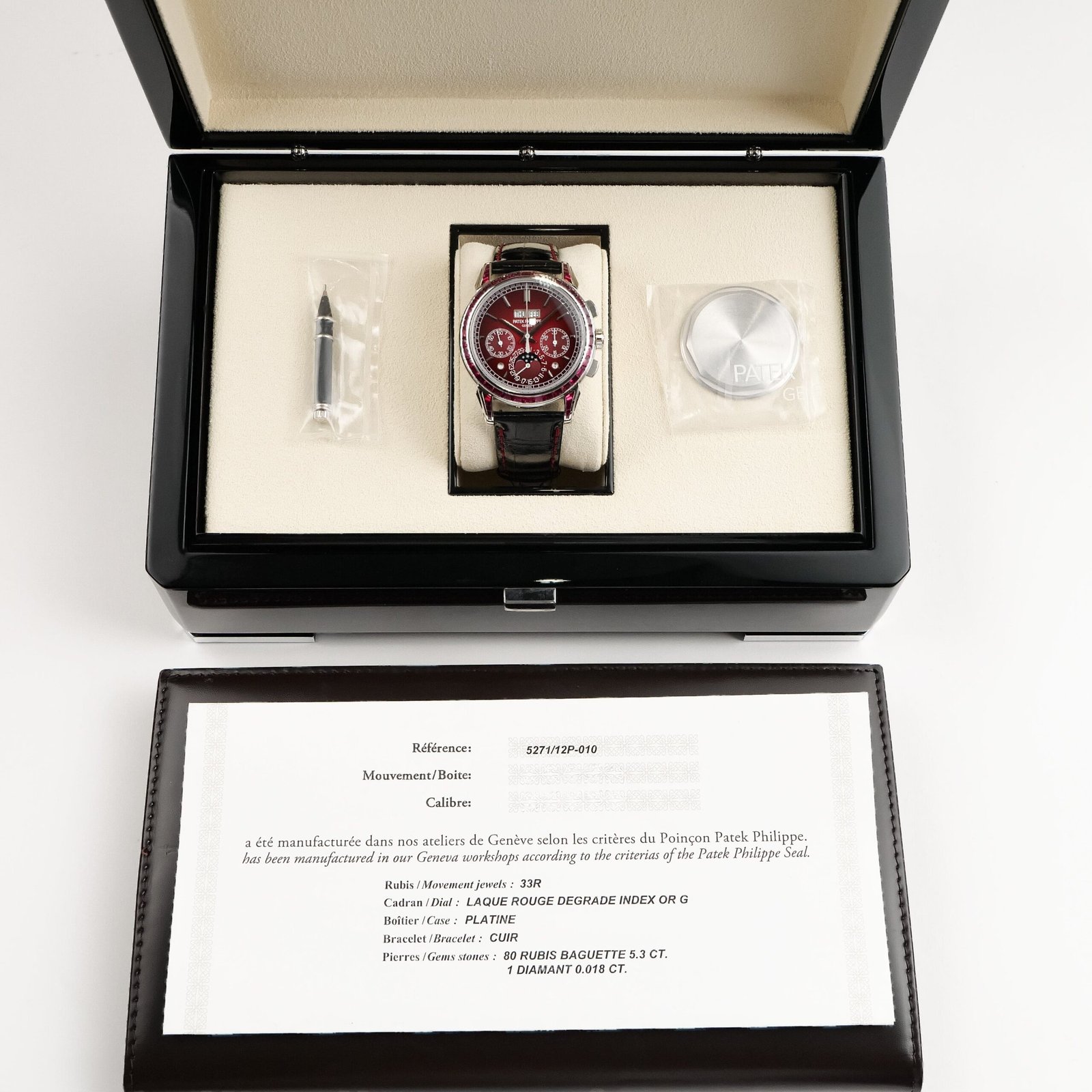 Grand Complications Perpetual Calendar Chronograph Platinum Baguette Rubies 11 Grand Complications Perpetual Calendar Chronograph Platinum Baguette Rubies - Image 11