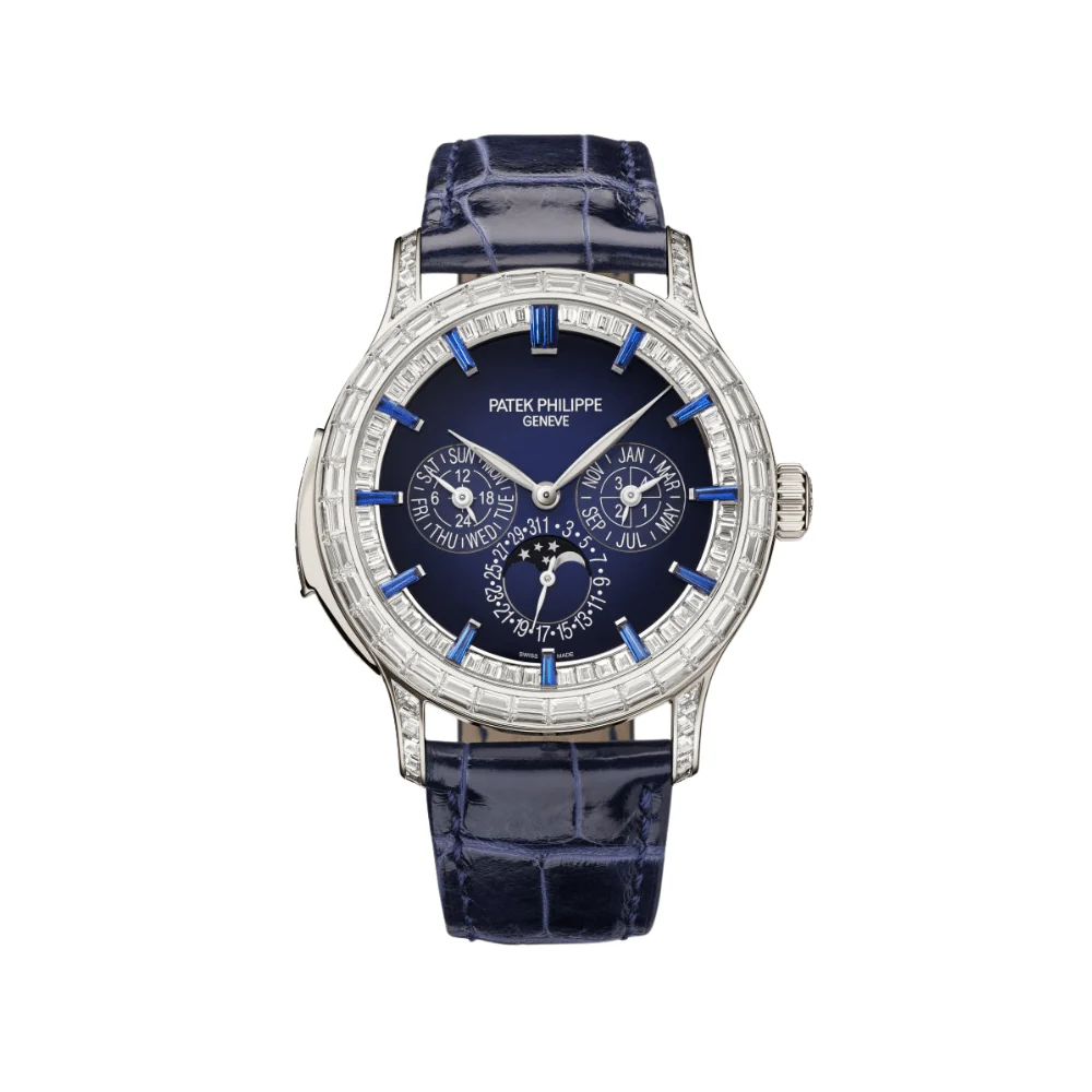 Grand Complications Perpetual Calendar Minute Repeater Diamond Set Platinum Case Blue Dial Sapphire Markers 6 Grand Complications Perpetual Calendar Minute Repeater Diamond Set Platinum Case Blue Dial Sapphire Markers - Image 6