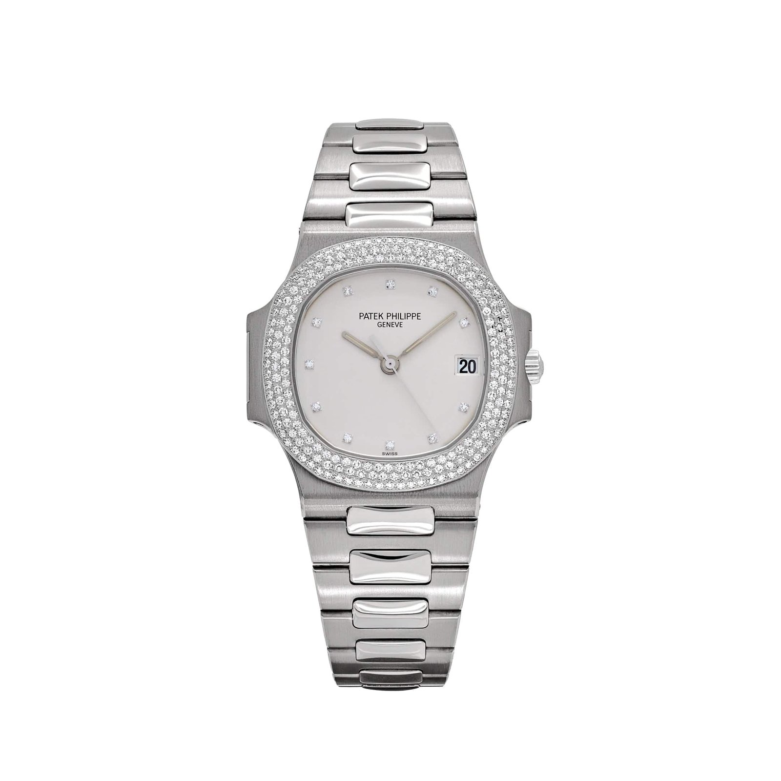 Nautilus White Gold White Dial Diamond Set (2004)