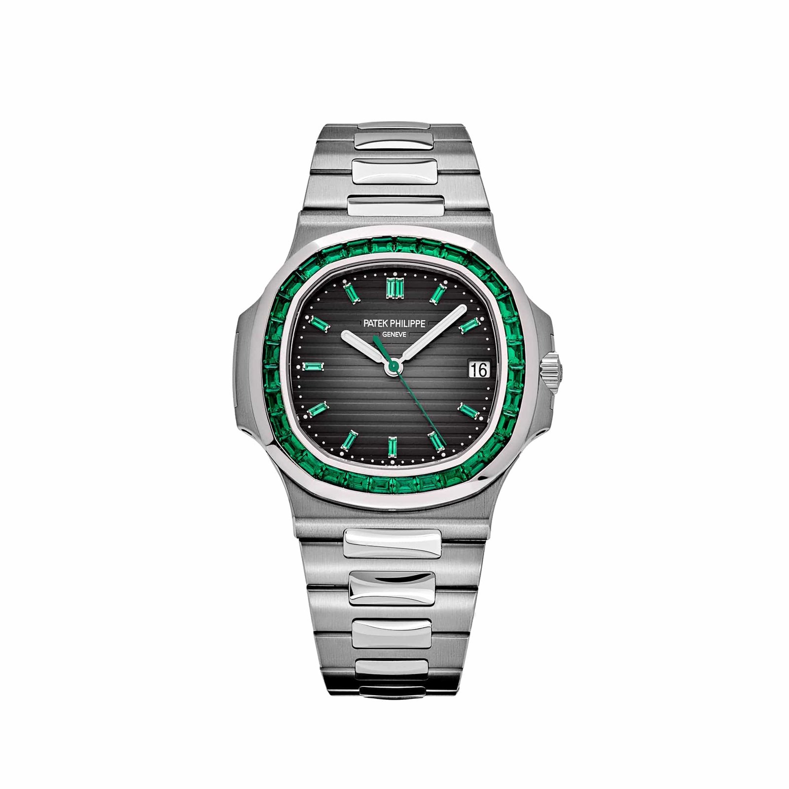 Nautilus Platinum Emeralds Black Dial