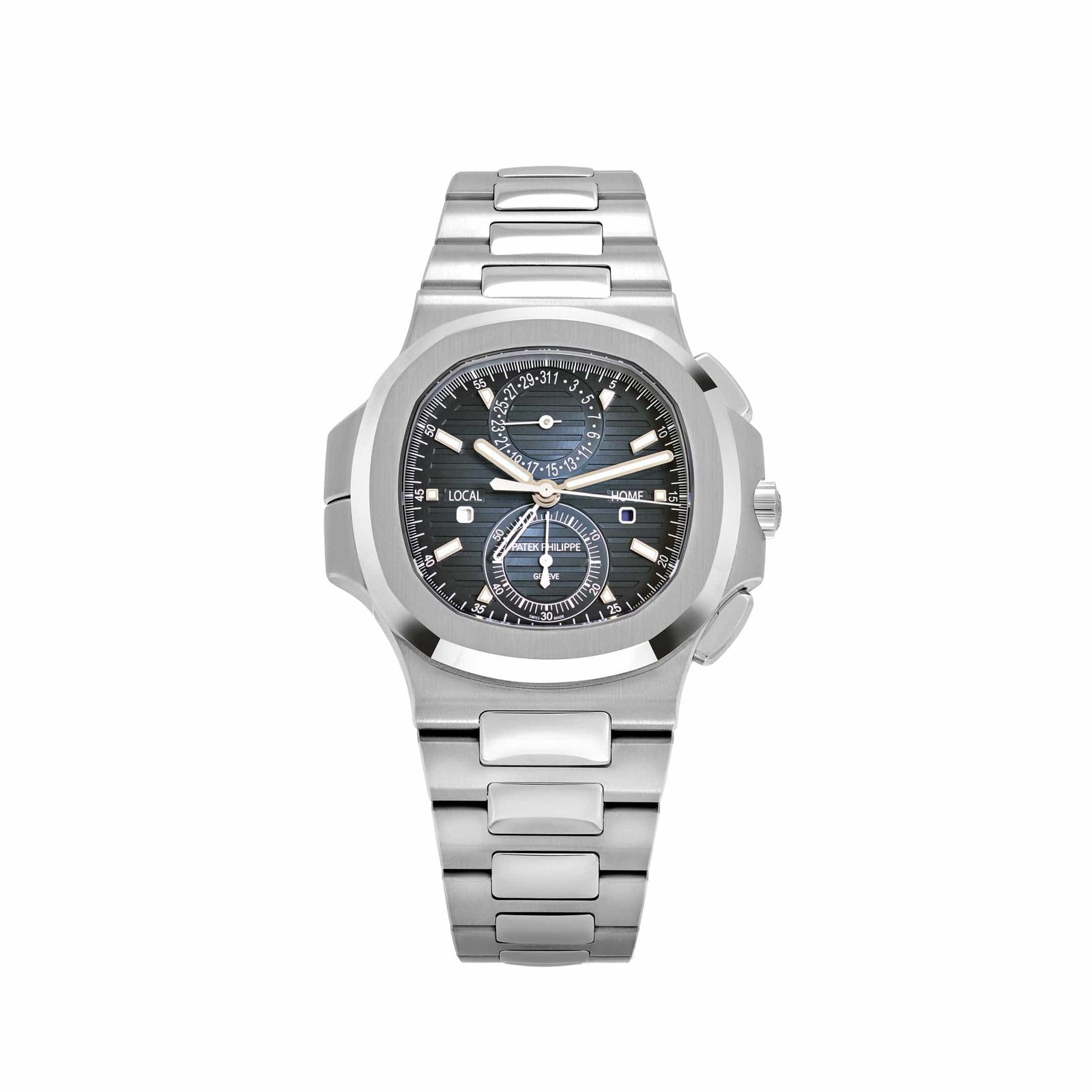 Nautilus 'Travel Time' Flyback Chronograph Stainless Steel Blue Dial (2023)