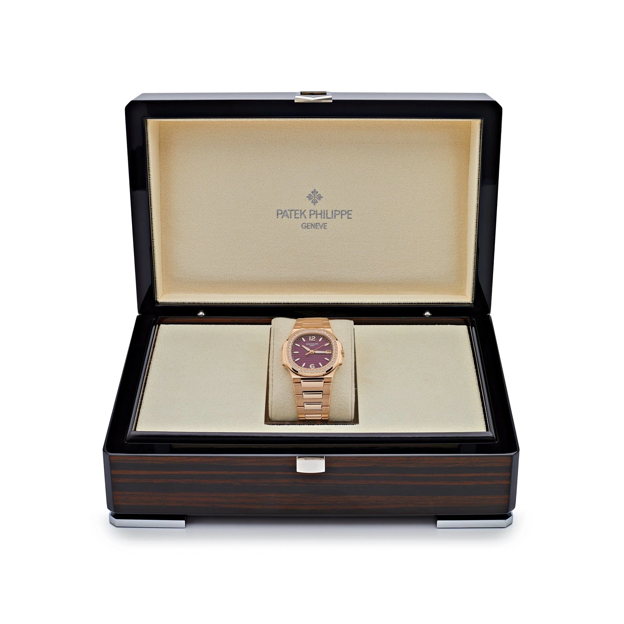 Nautilus 'Ladies' Quartz Rose Gold Purple Diamond Bezel 5 Nautilus 'Ladies' Quartz Rose Gold Purple Diamond Bezel - Image 5