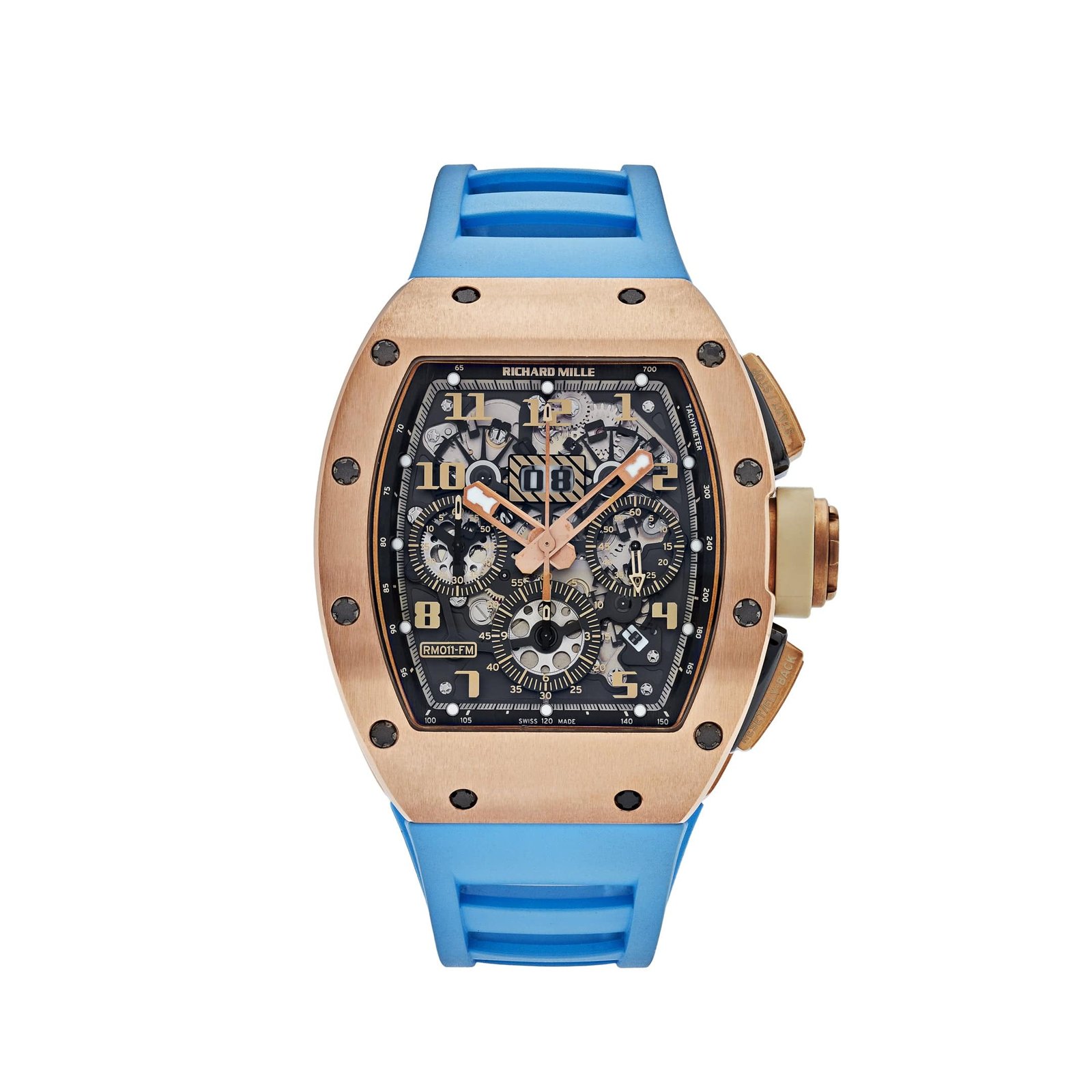RM 011 Felipe Massa Automatic Flyback Chronograph Ivory Rose Gold