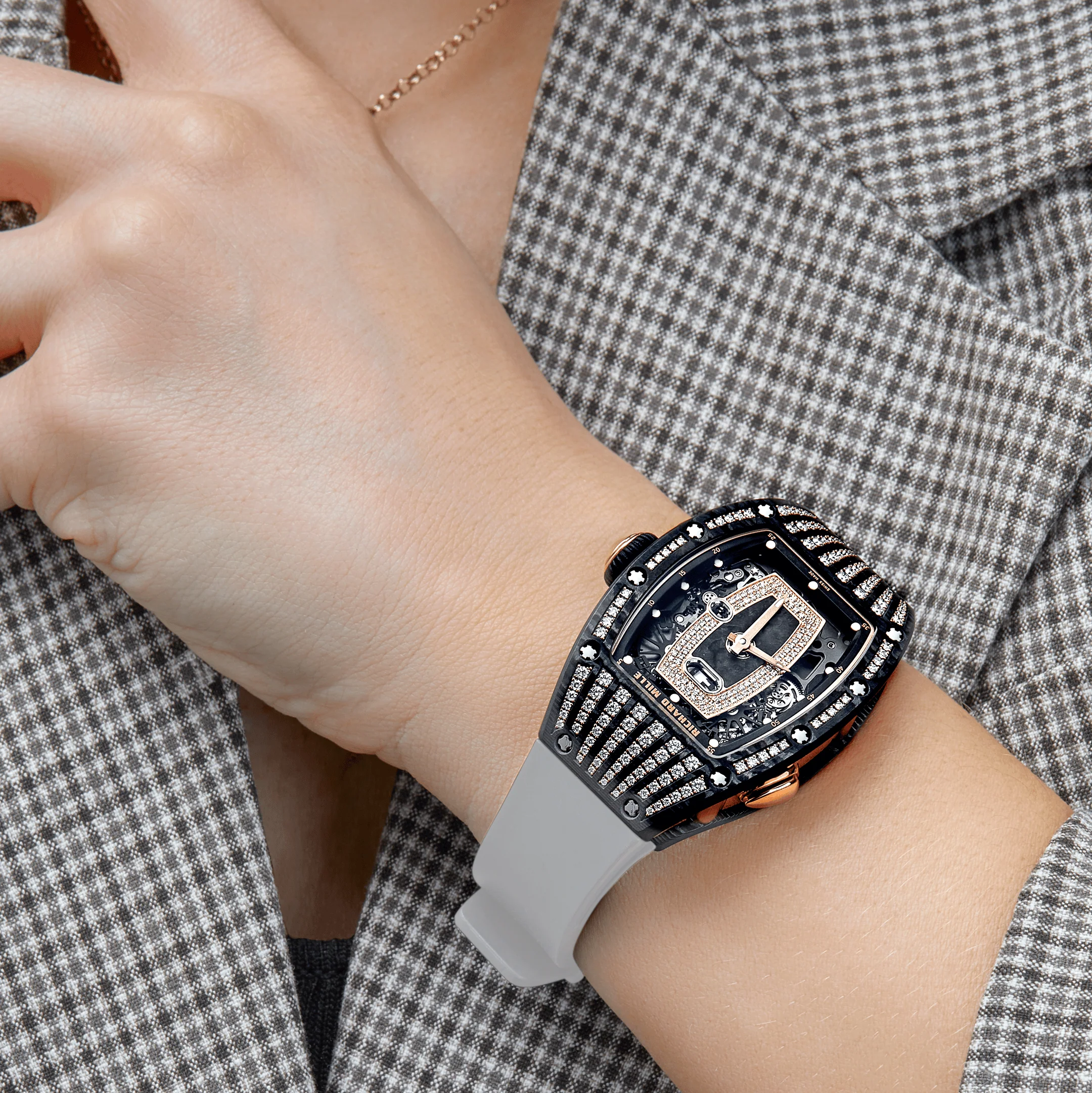 RM 037 'Ladies' Rose Gold Carbon TPT Diamond Set Skeleton Dial (2022) 2 RM 037 'Ladies' Rose Gold Carbon TPT Diamond Set Skeleton Dial (2022) - Image 2