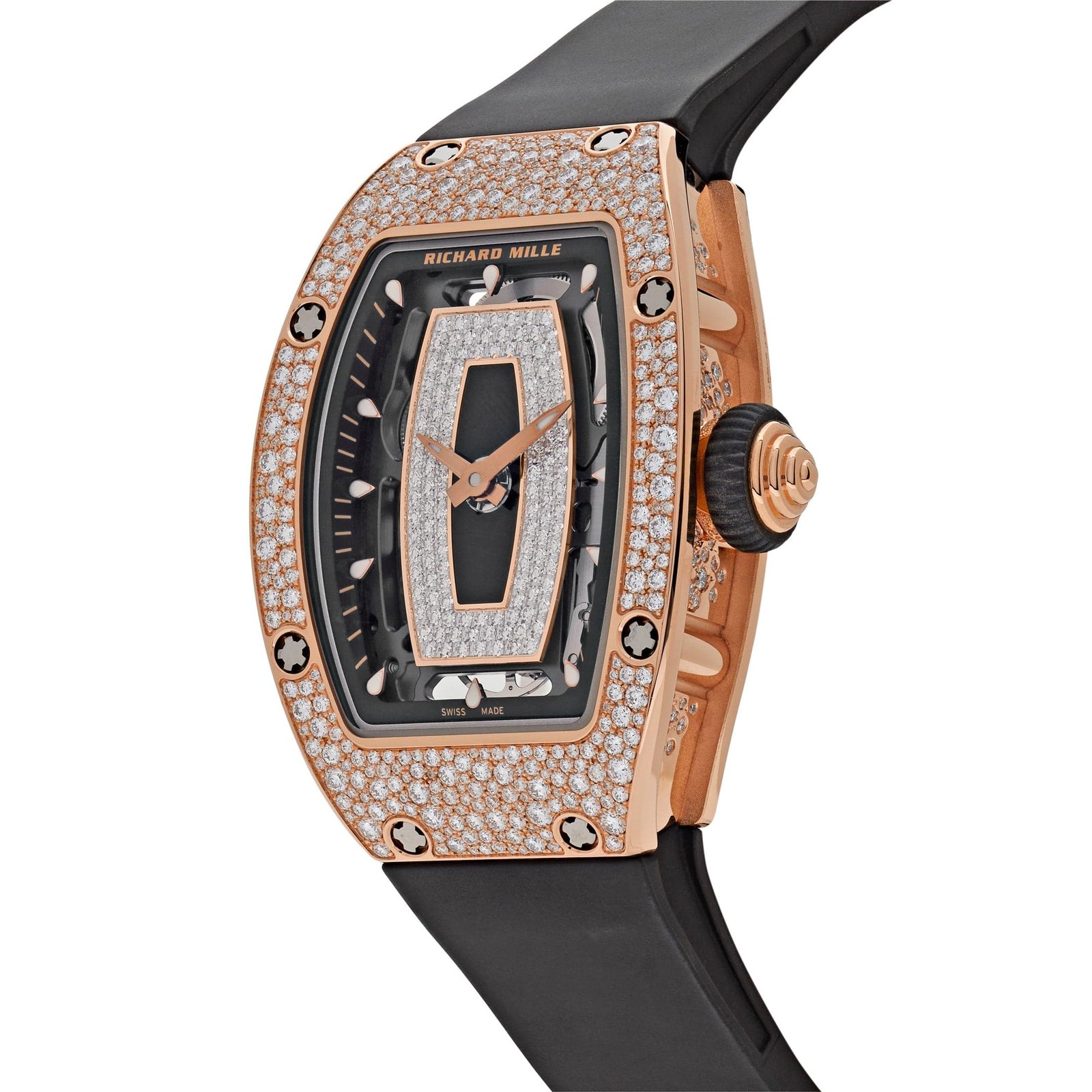 RM 07-01 'Ladies' Rose Gold Onyx Snow Diamond Set 4 RM 07-01 'Ladies' Rose Gold Onyx Snow Diamond Set - Image 4
