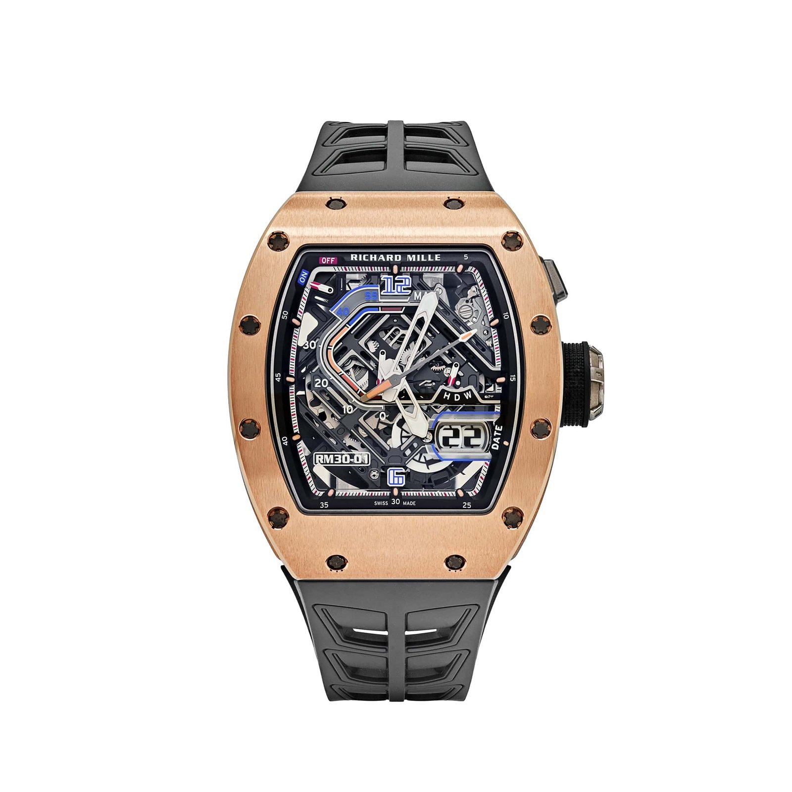RM 30-01 Declutchable Rotor Rose Gold Skeleton Dial (2023)