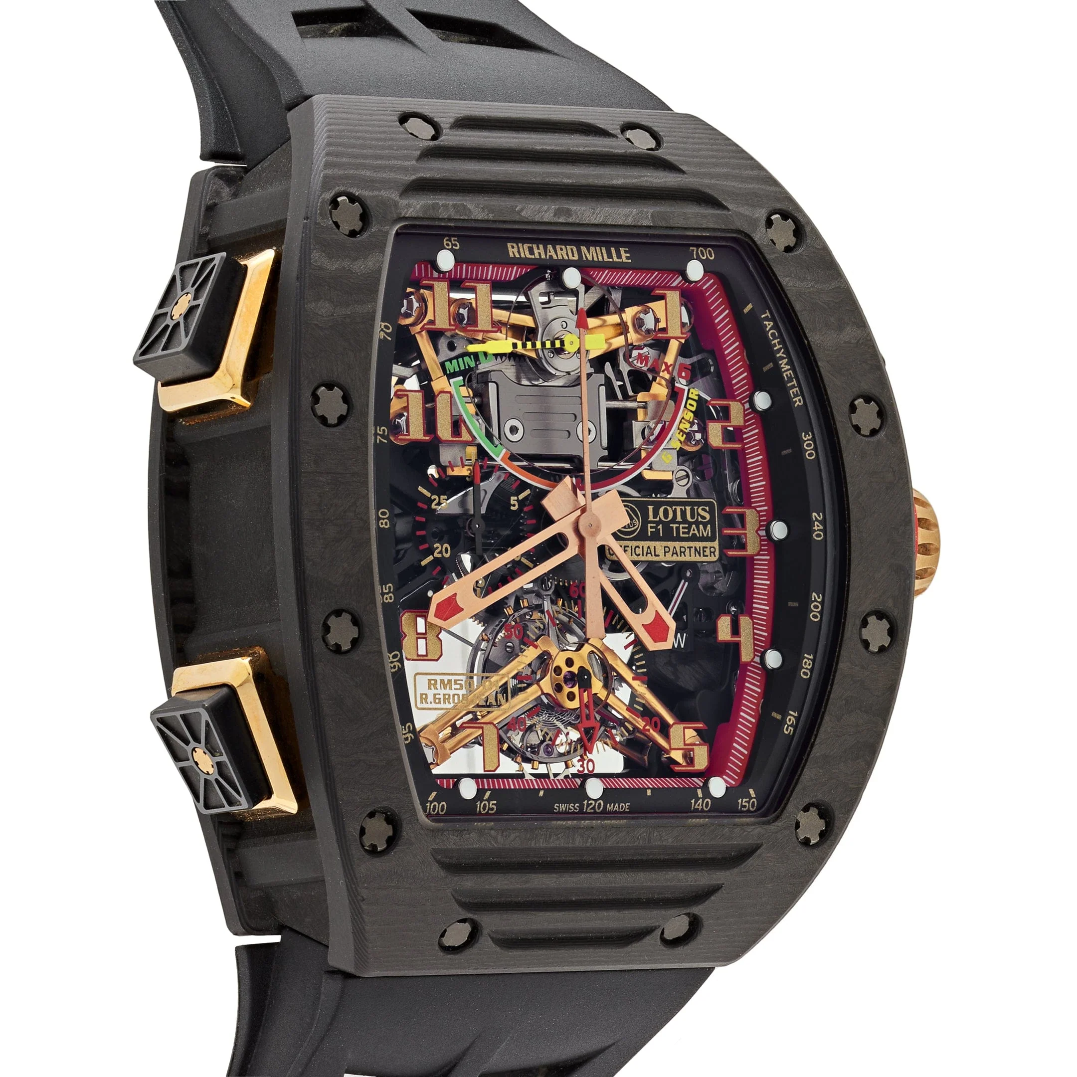 RM 50-01 'Romain Grosjean Lotus F1 G-Sensor' Tourbillon Carbon NTPT Limited Edition of 30 7 RM 50-01 'Romain Grosjean Lotus F1 G-Sensor' Tourbillon Carbon NTPT Limited Edition of 30 - Image 7