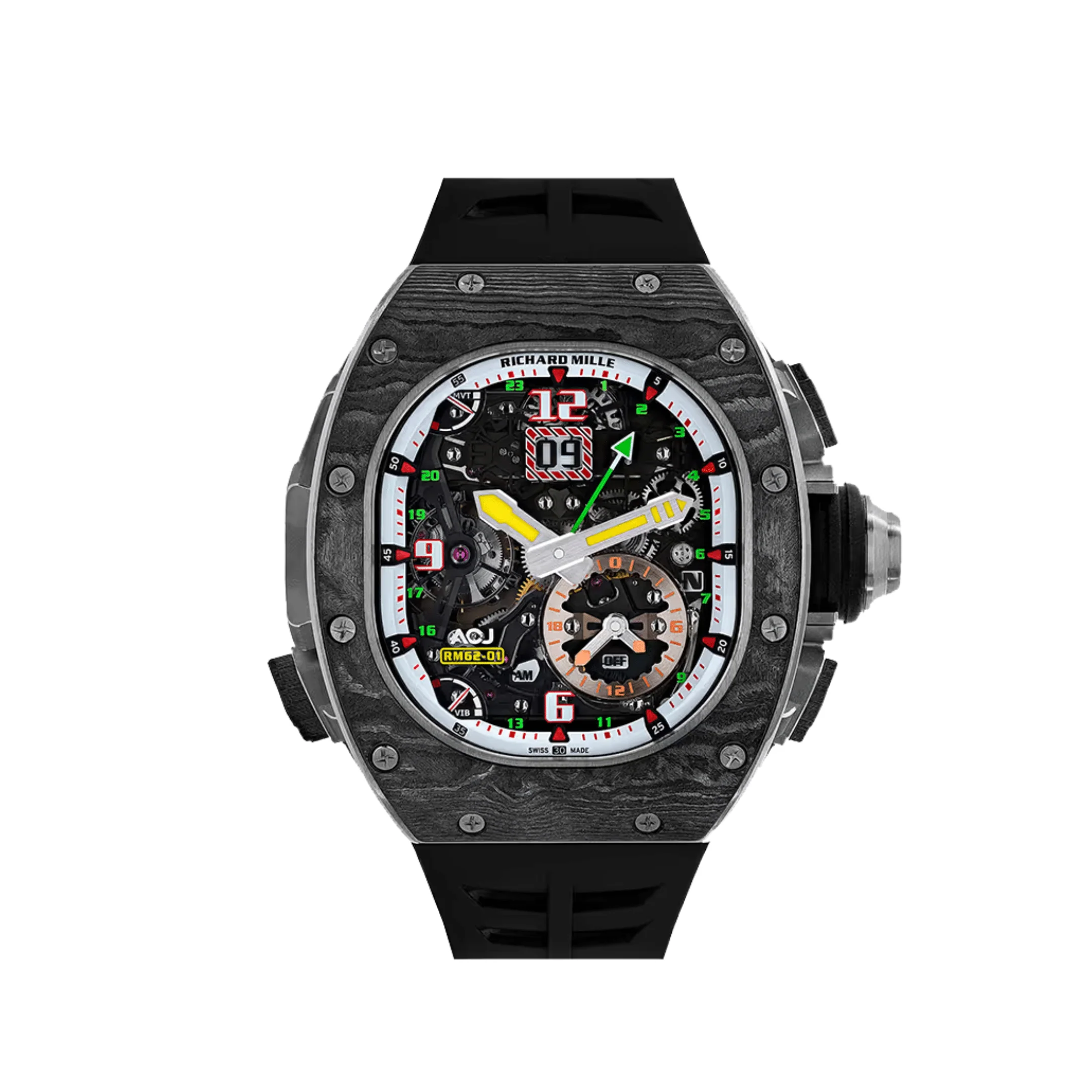 RM 62-01 'Airbus' Manual Winding Tourbillon Vibrating Alarm ACJ Carbon Limited Edition of 30