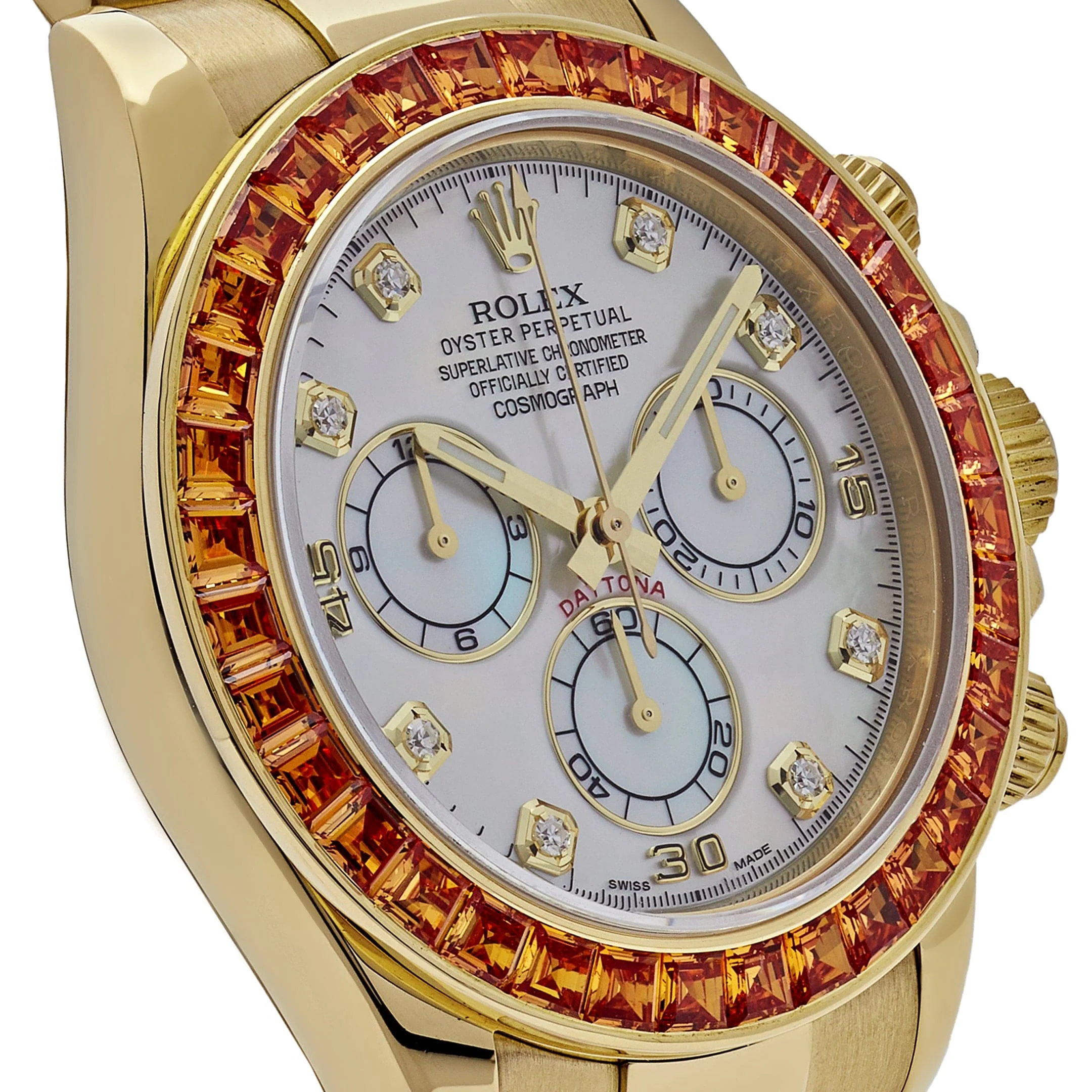 Daytona Yellow Gold Sapphire Bezel Mother Of Pearl Dial 5 Daytona Yellow Gold Sapphire Bezel Mother Of Pearl Dial - Image 5