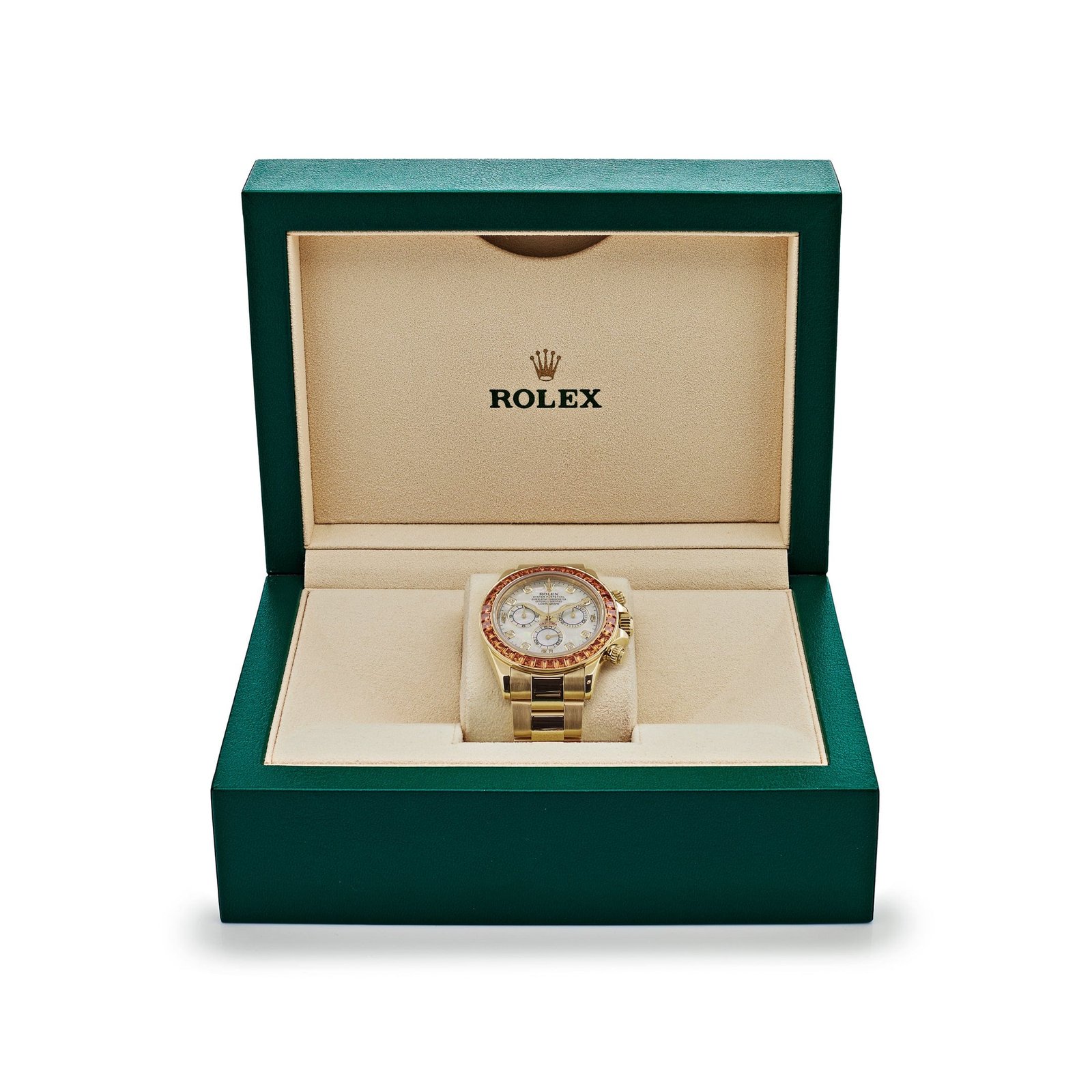 Daytona Yellow Gold Sapphire Bezel Mother Of Pearl Dial 6 Daytona Yellow Gold Sapphire Bezel Mother Of Pearl Dial - Image 6