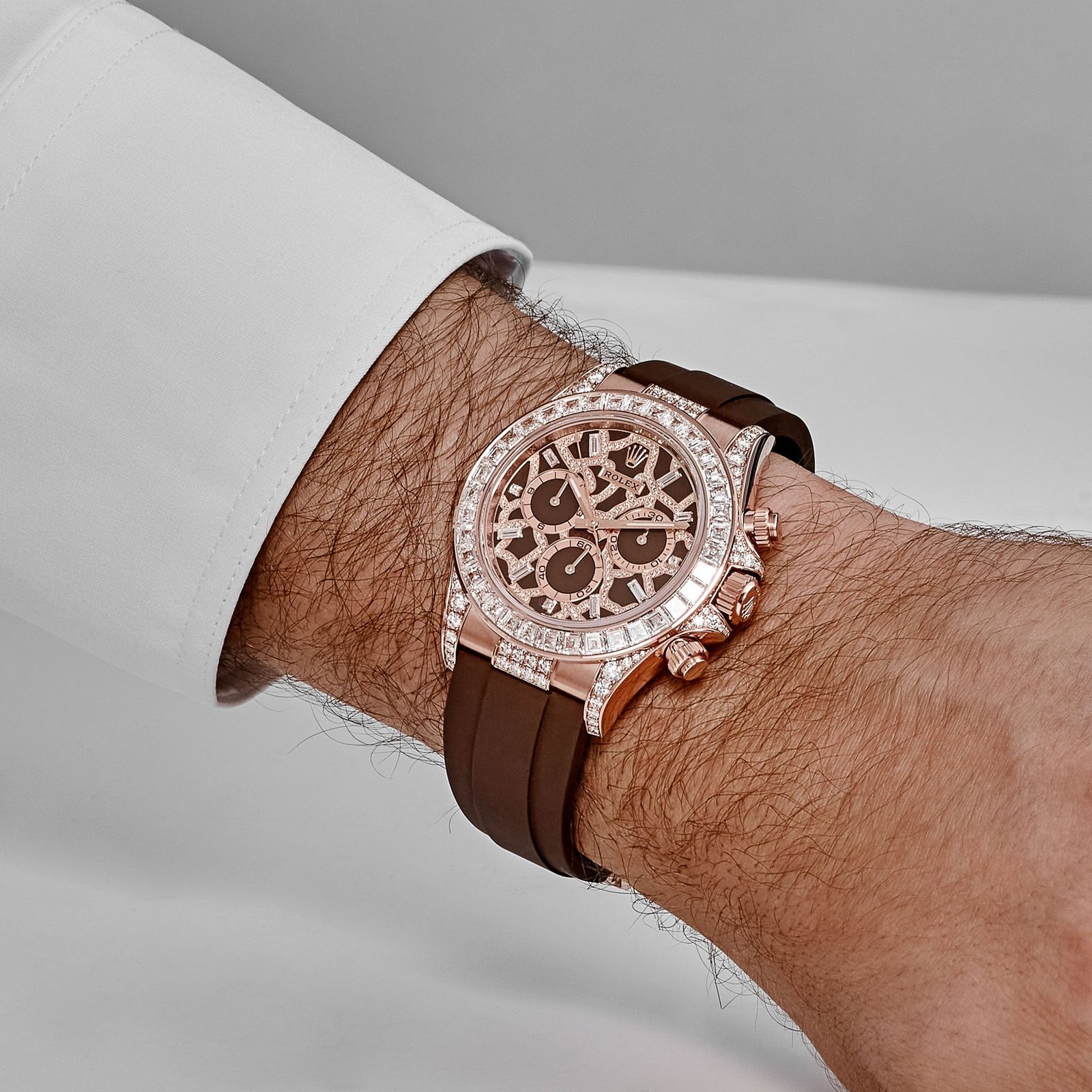 Daytona 'Giraffe' Rose Gold Chestnut Brown Diamond Dial Diamond Bezel 9 Daytona 'Giraffe' Rose Gold Chestnut Brown Diamond Dial Diamond Bezel - Image 9