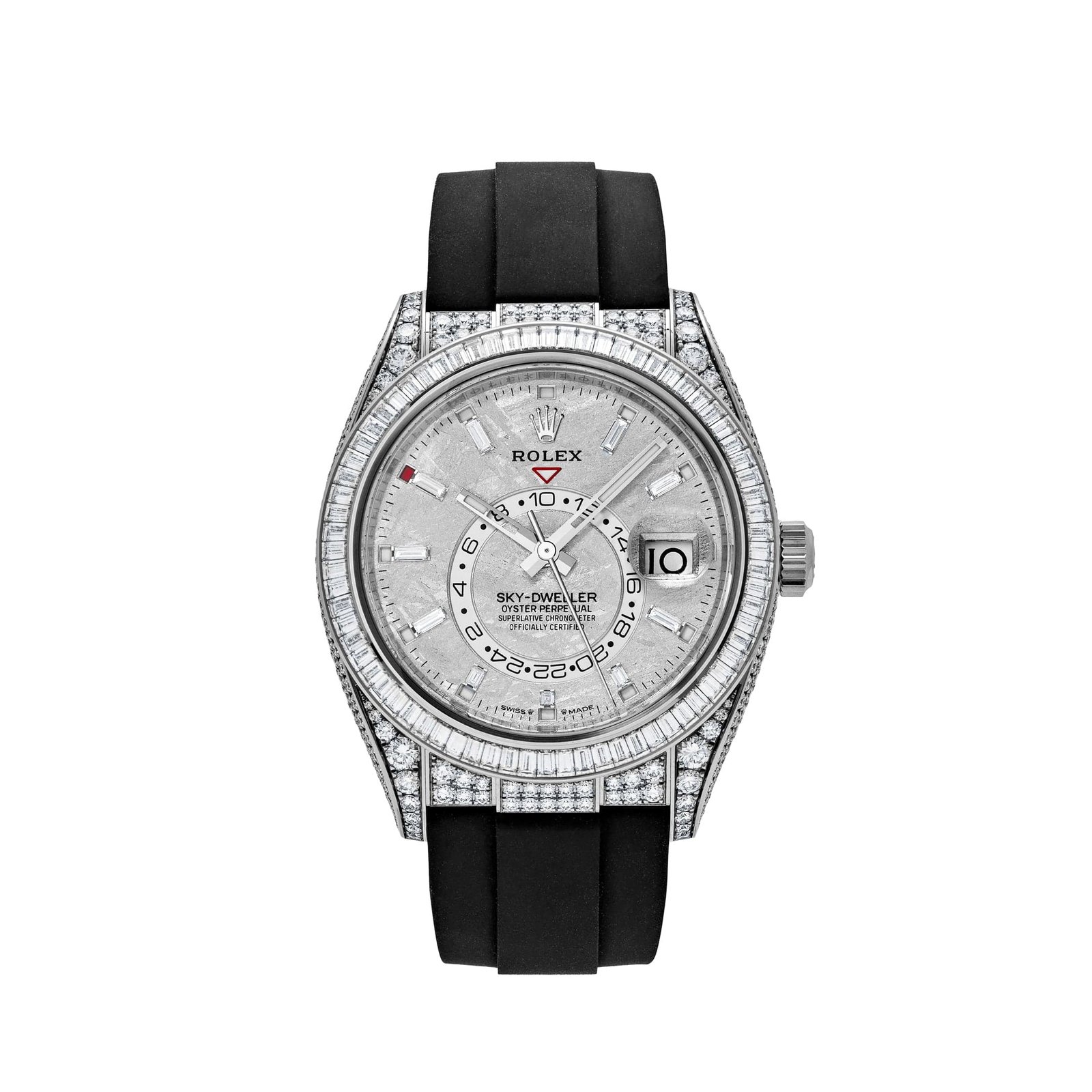 Sky-Dweller White Gold Meteorite Dial Diamond Bezel and Case